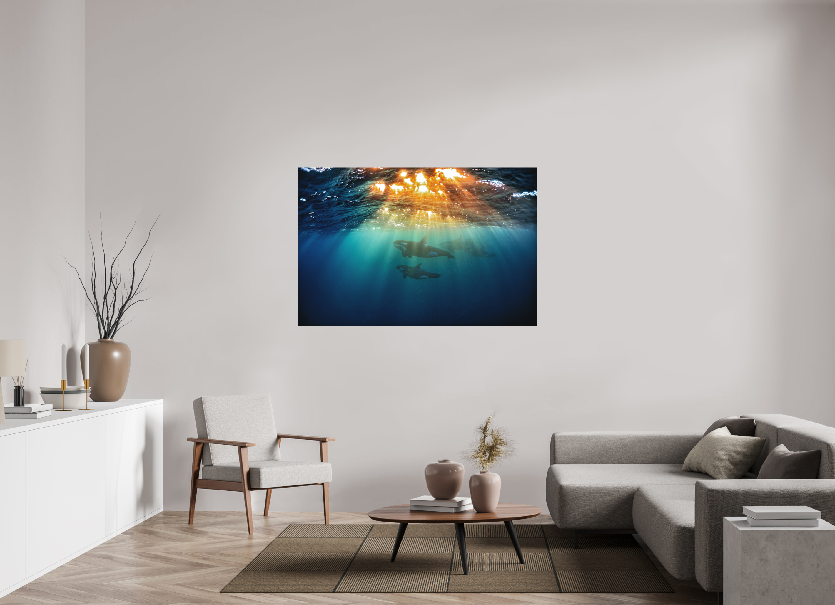 150 x 100 cm, Fine Art Print on Alu-Dibond Dream of Norway