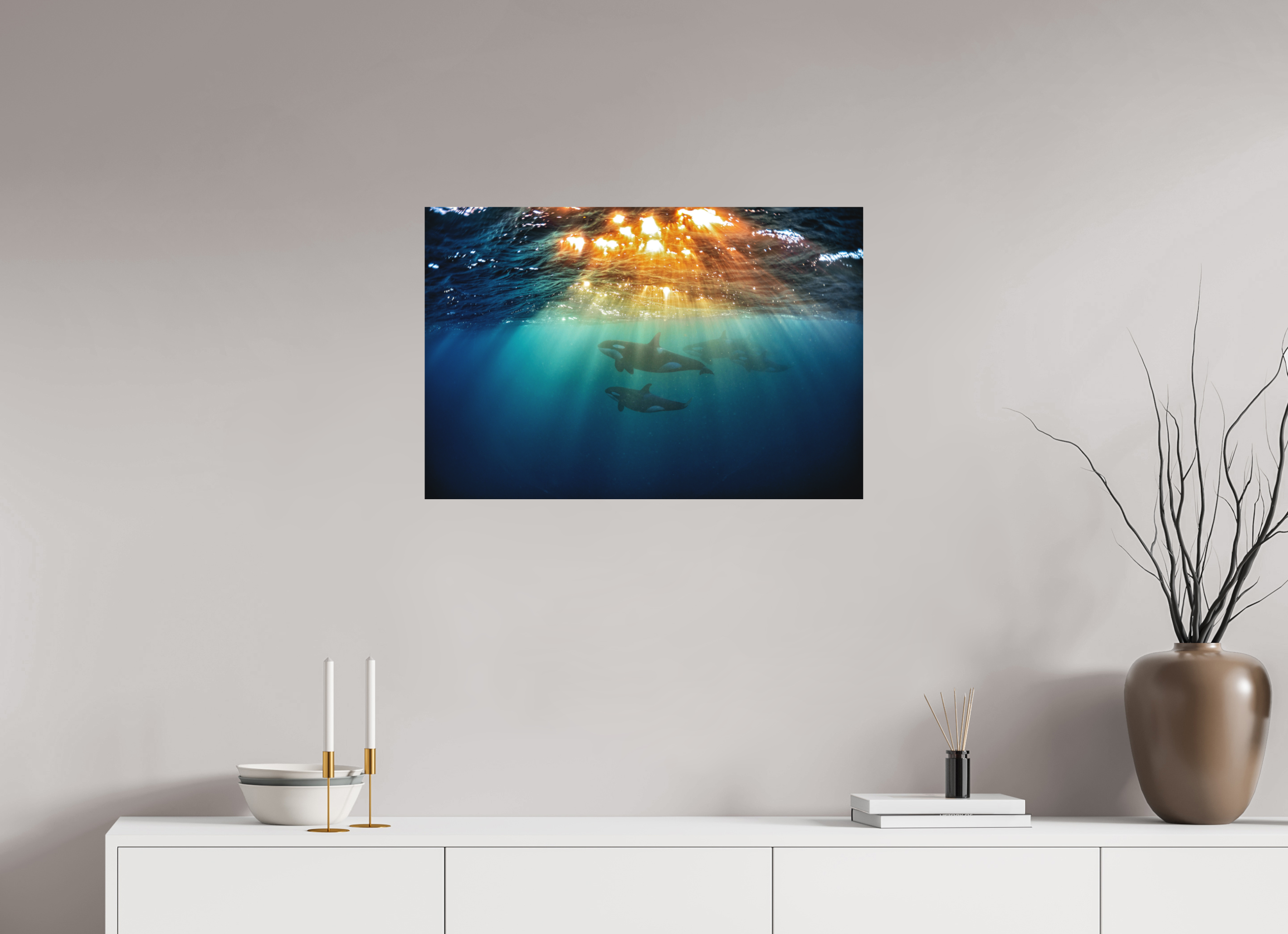 75 x 50 cm, Fine Art Print on Alu-Dibond Dream of Norway