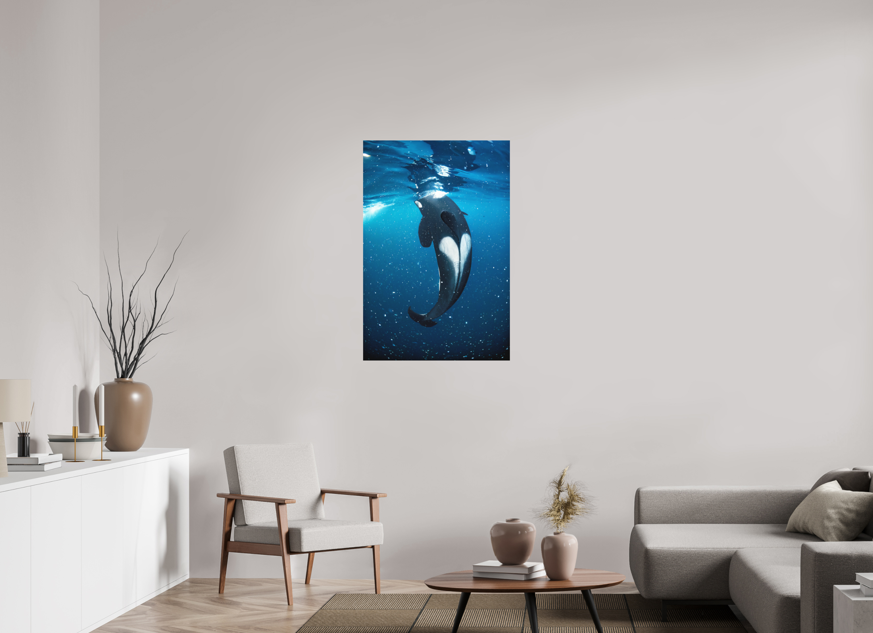 70 x 105 cm, Fine Art Print on Alu-Dibond This Must Be Underwater Love