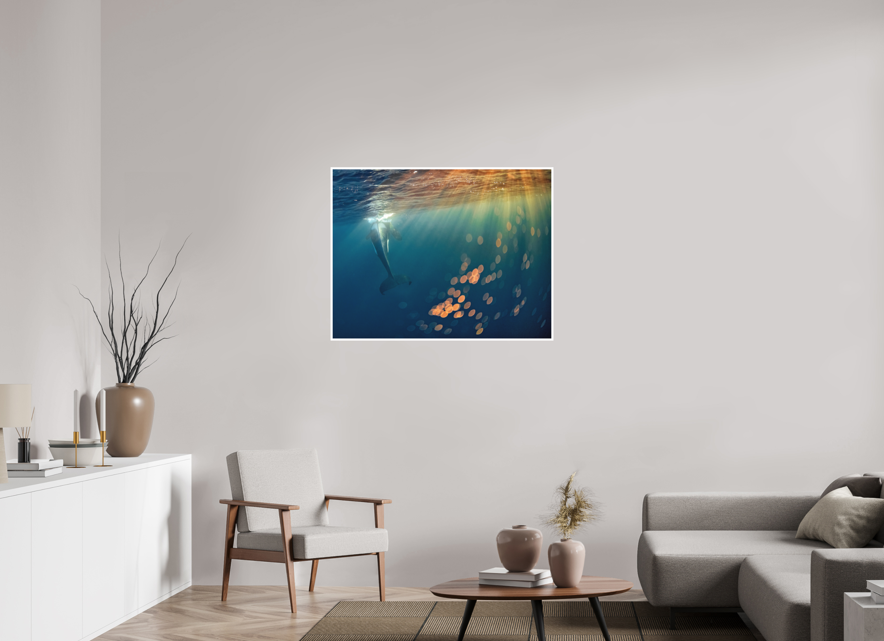 103.4 x 80 cm, Fine Art Print Only Bokeh Orca