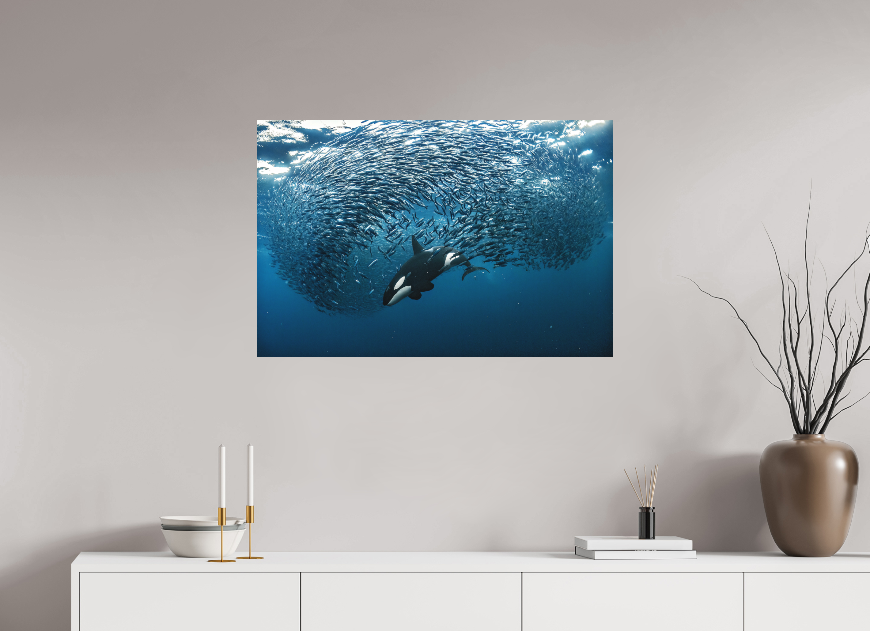 90 x 60 cm, Alu-Dibond Through the Ball