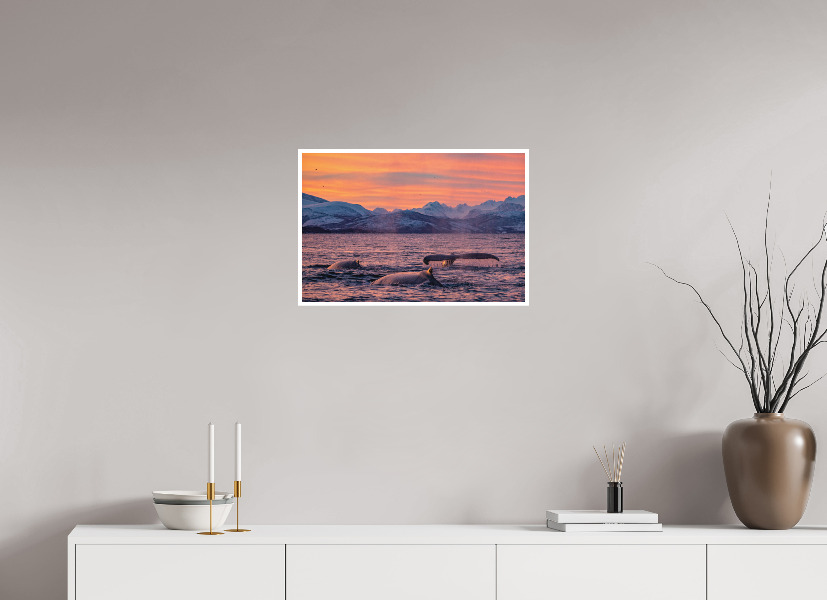 60 x 40 cm, Fine Art Print Only Sunset Divers