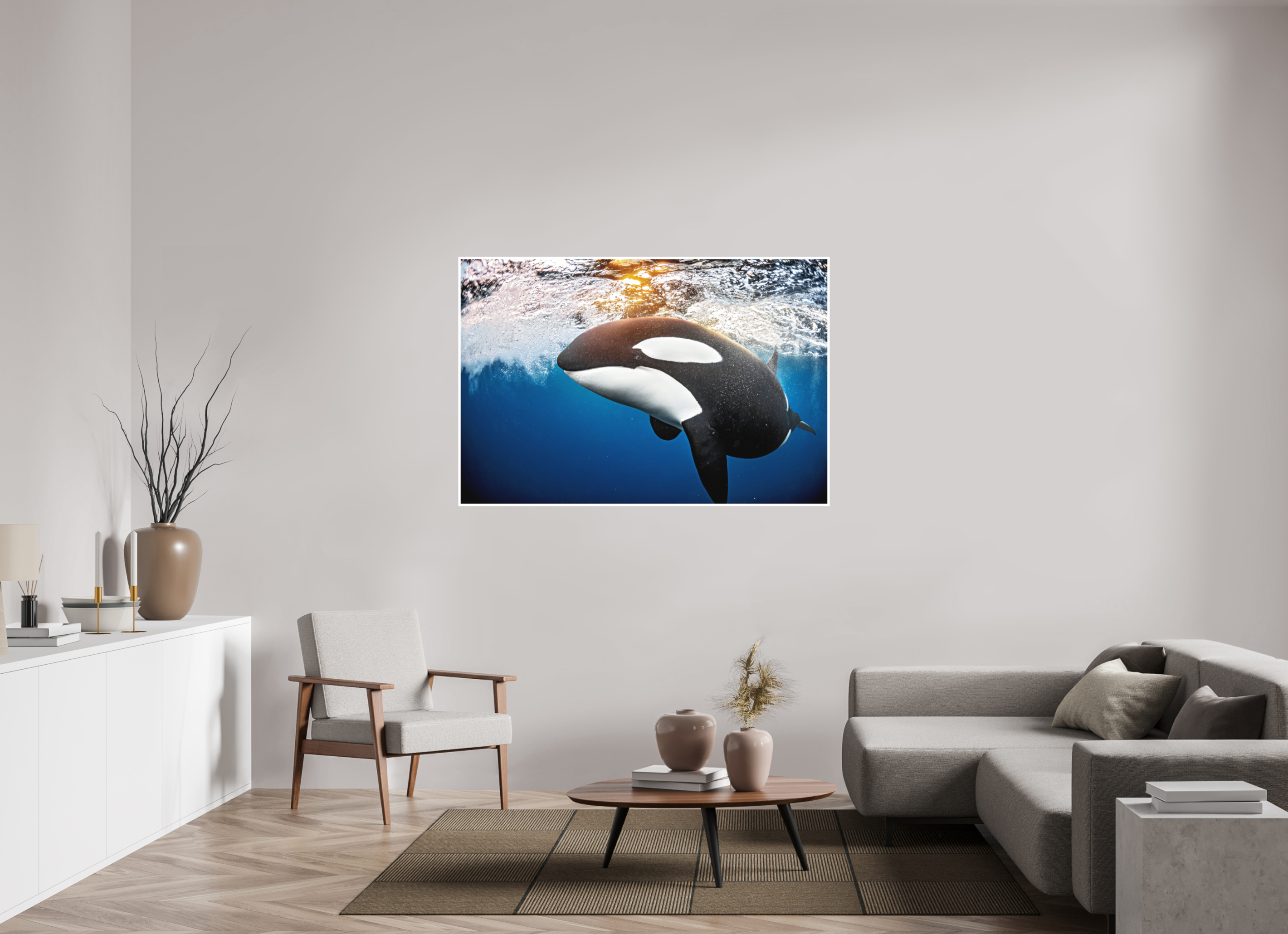 150 x 100 cm, Fine Art Print Only Golden Orca