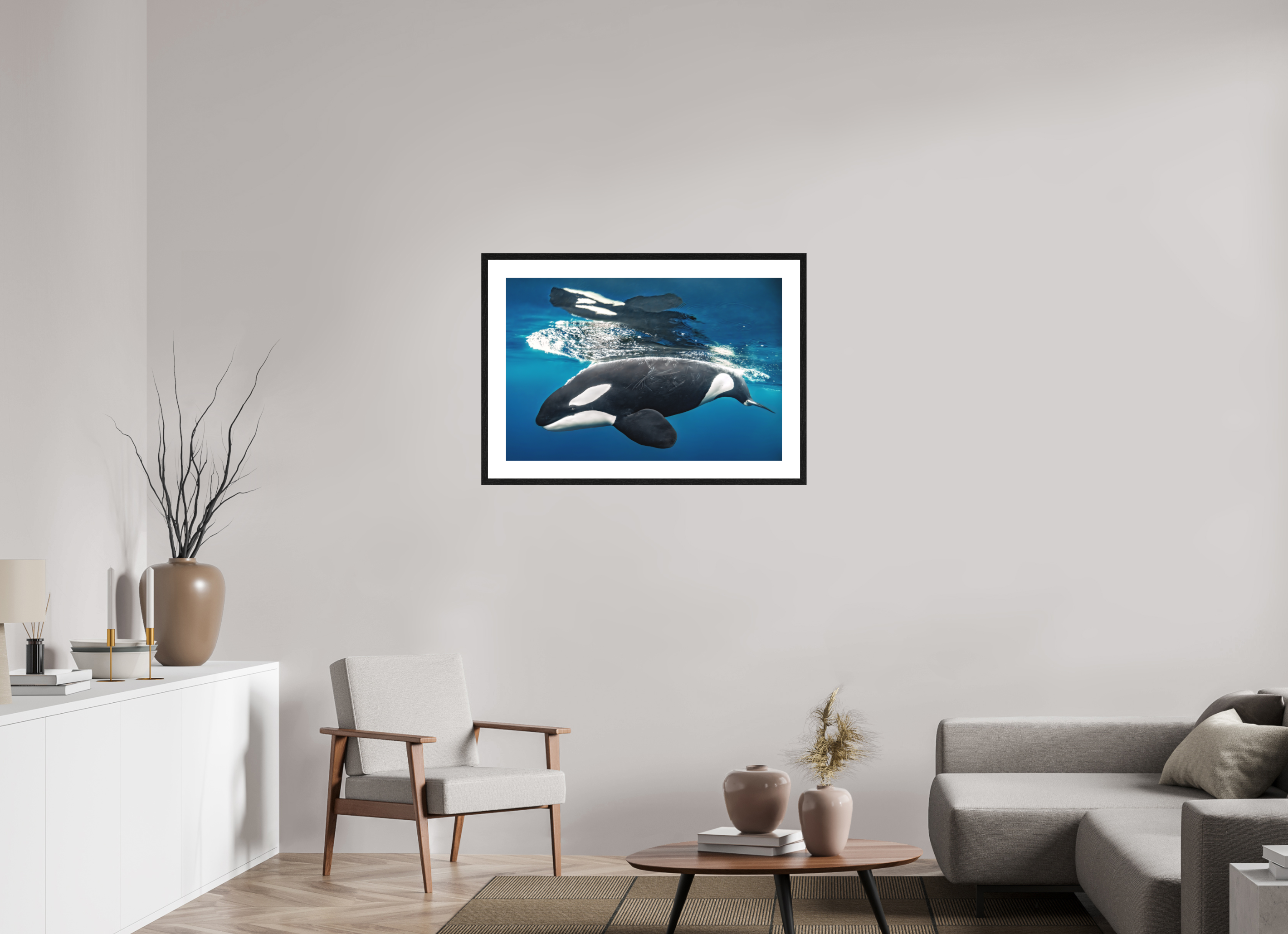 90 x 60 cm, Framed Fine Art Print Reflections