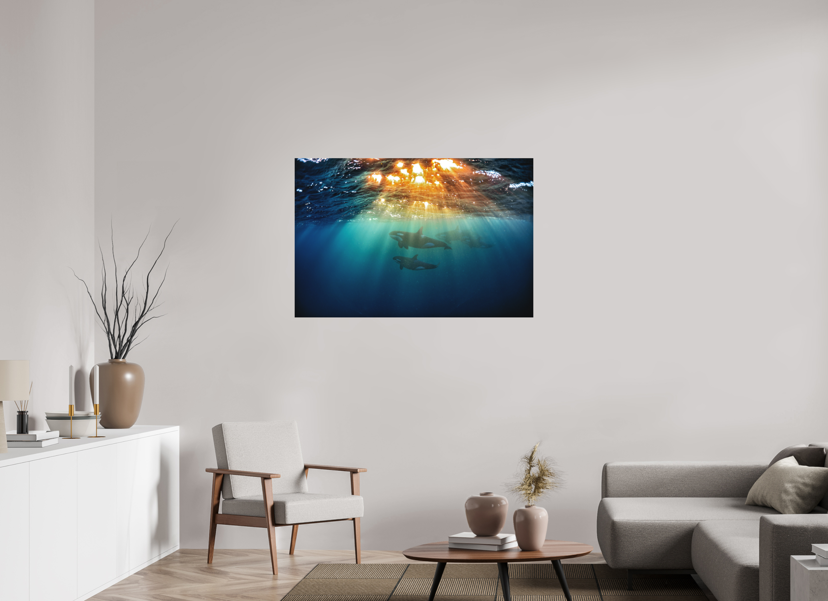 120 x 80 cm, Fine Art Print on Alu-Dibond Dream of Norway