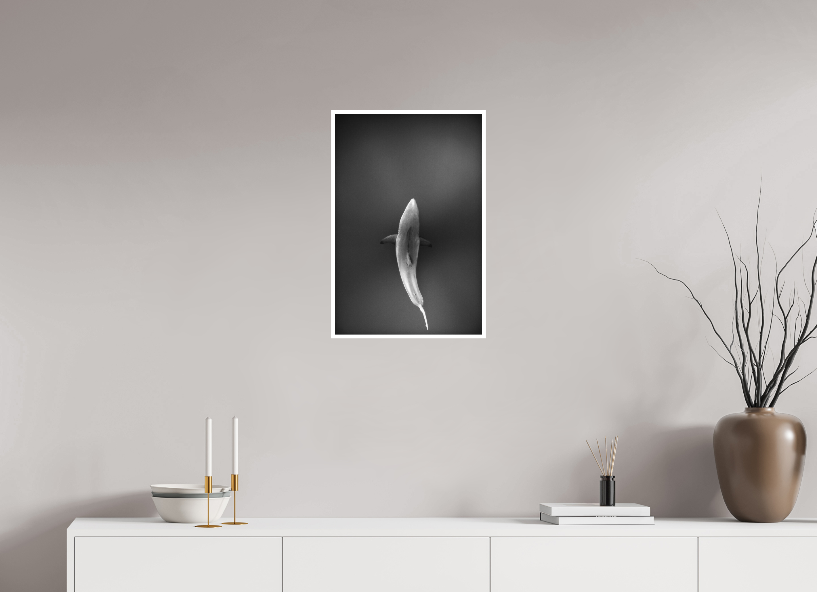 40 x 60 cm, Fine Art Print Only Great White Shades of Grey