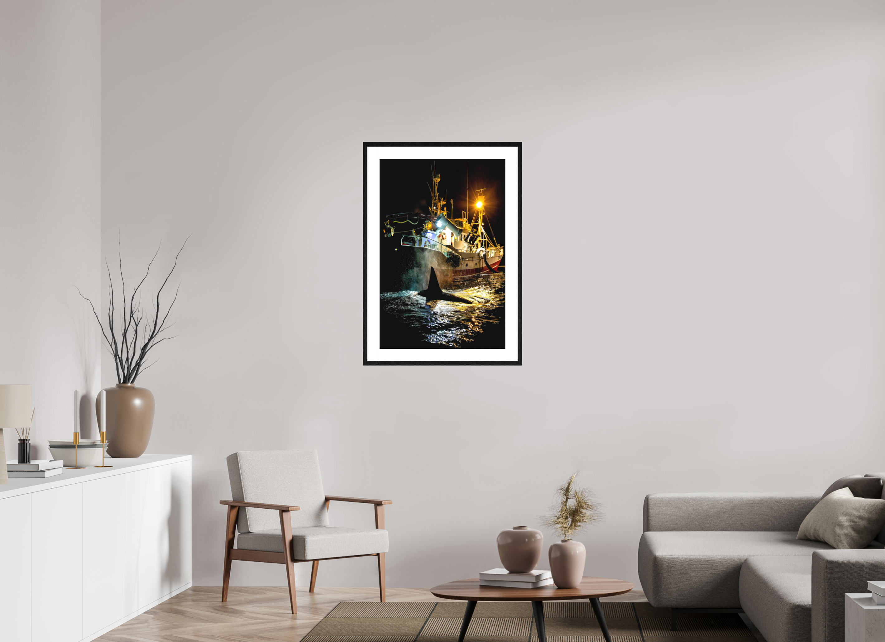60 x 90 cm, Framed Print Coexistence