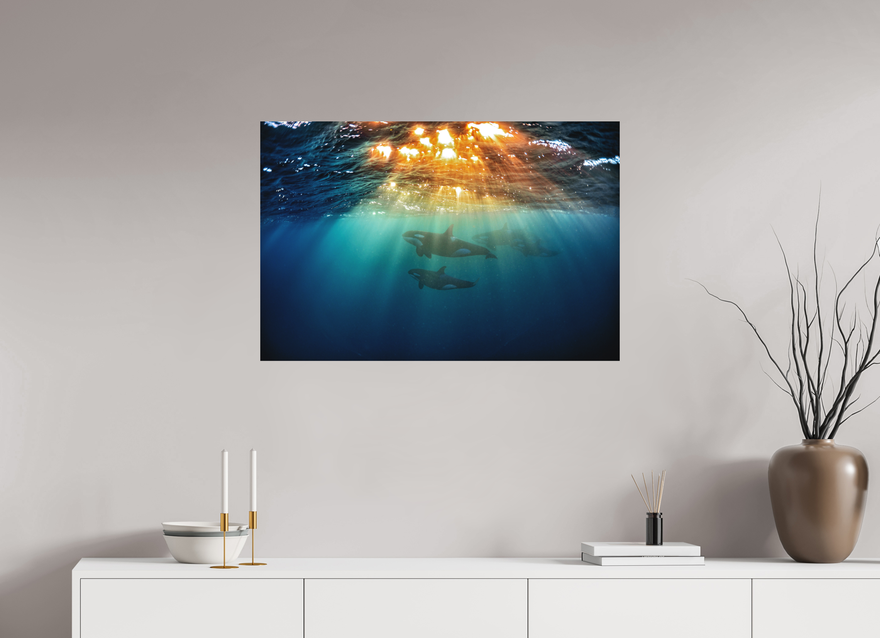 90 x 60 cm, Fine Art Print on Alu-Dibond Dream of Norway
