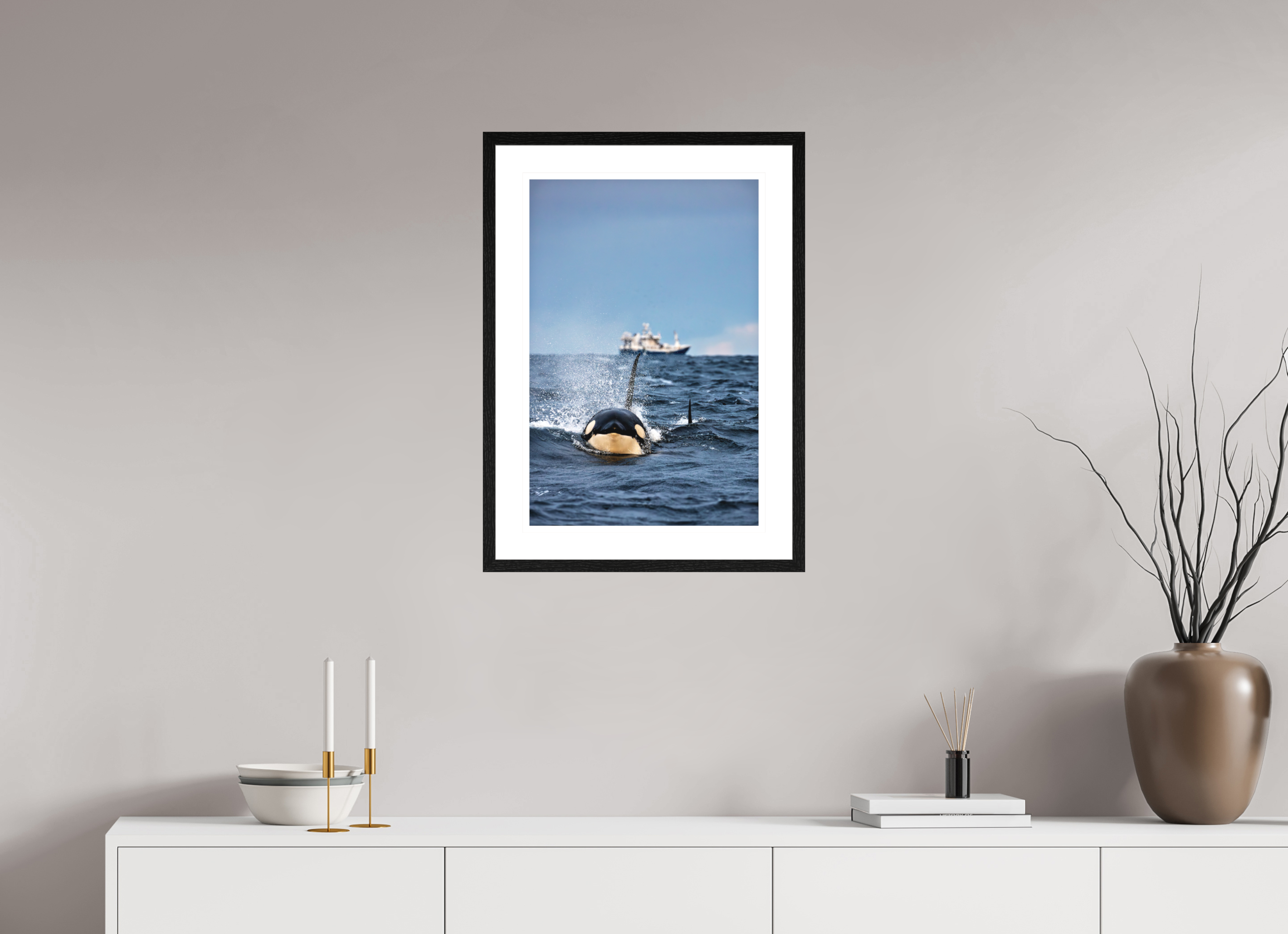 40 x 60 cm, Framed Fine Art Print Comin' Atcha!