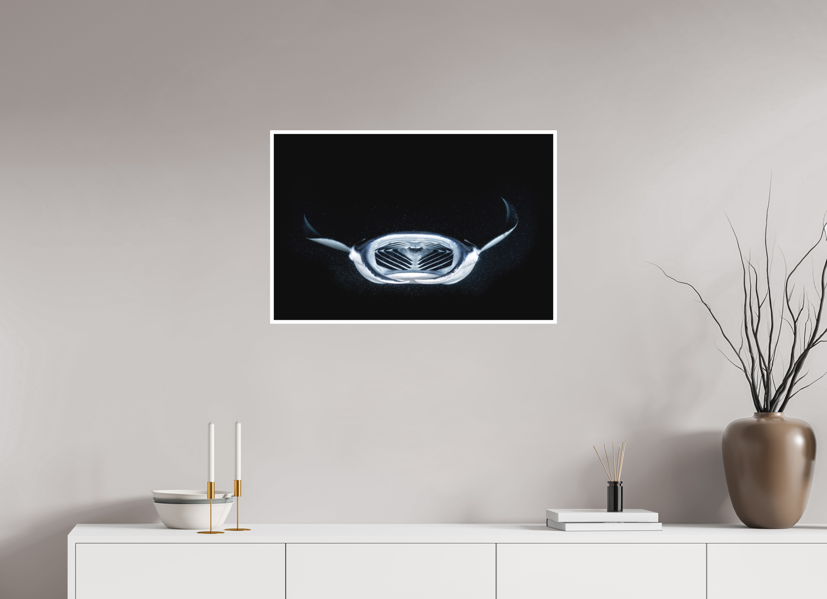 75 x 50 cm, Fine Art Print Only Night Manta