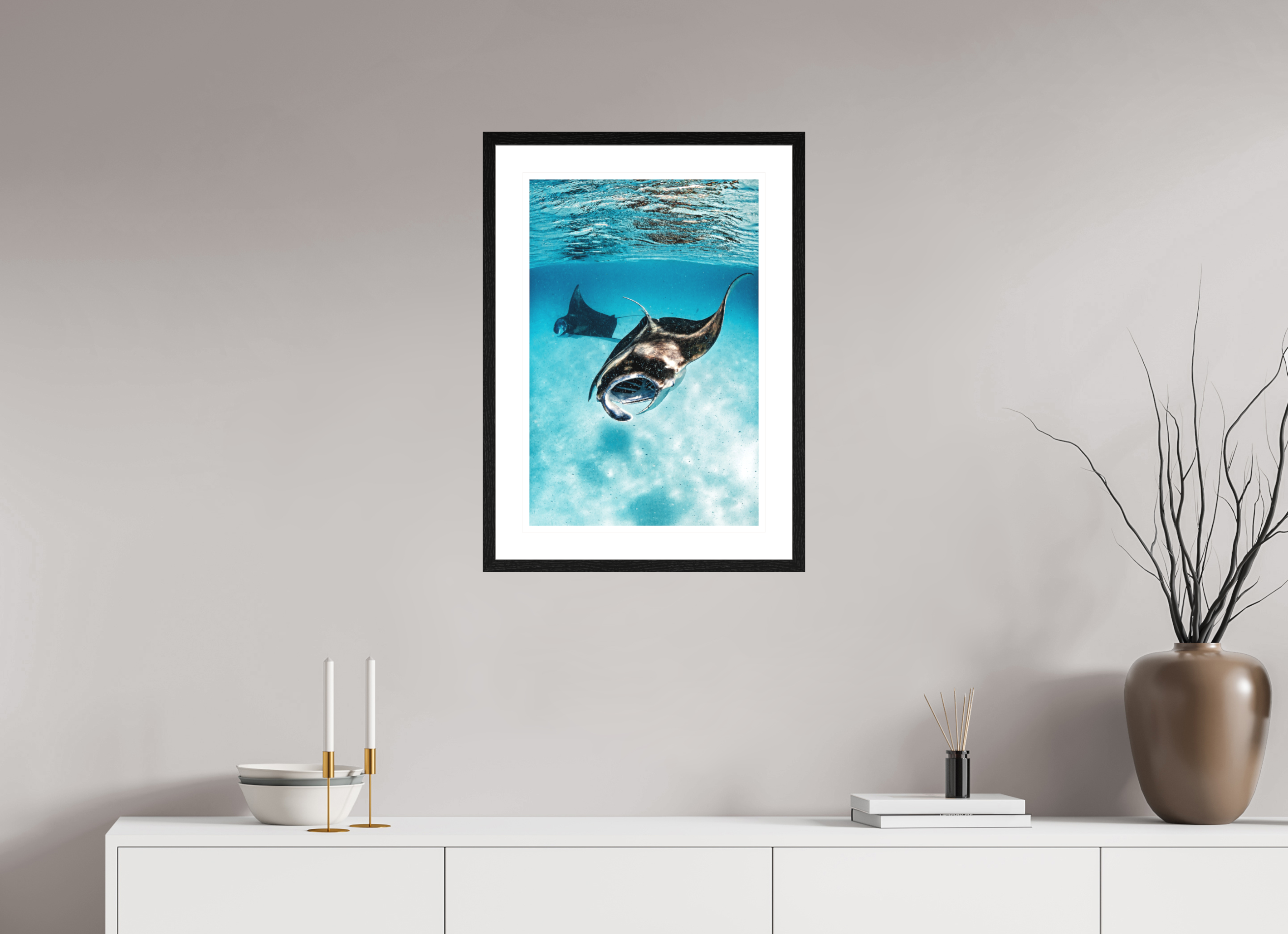 40 x 60 cm, Framed Print Shallow Feeders