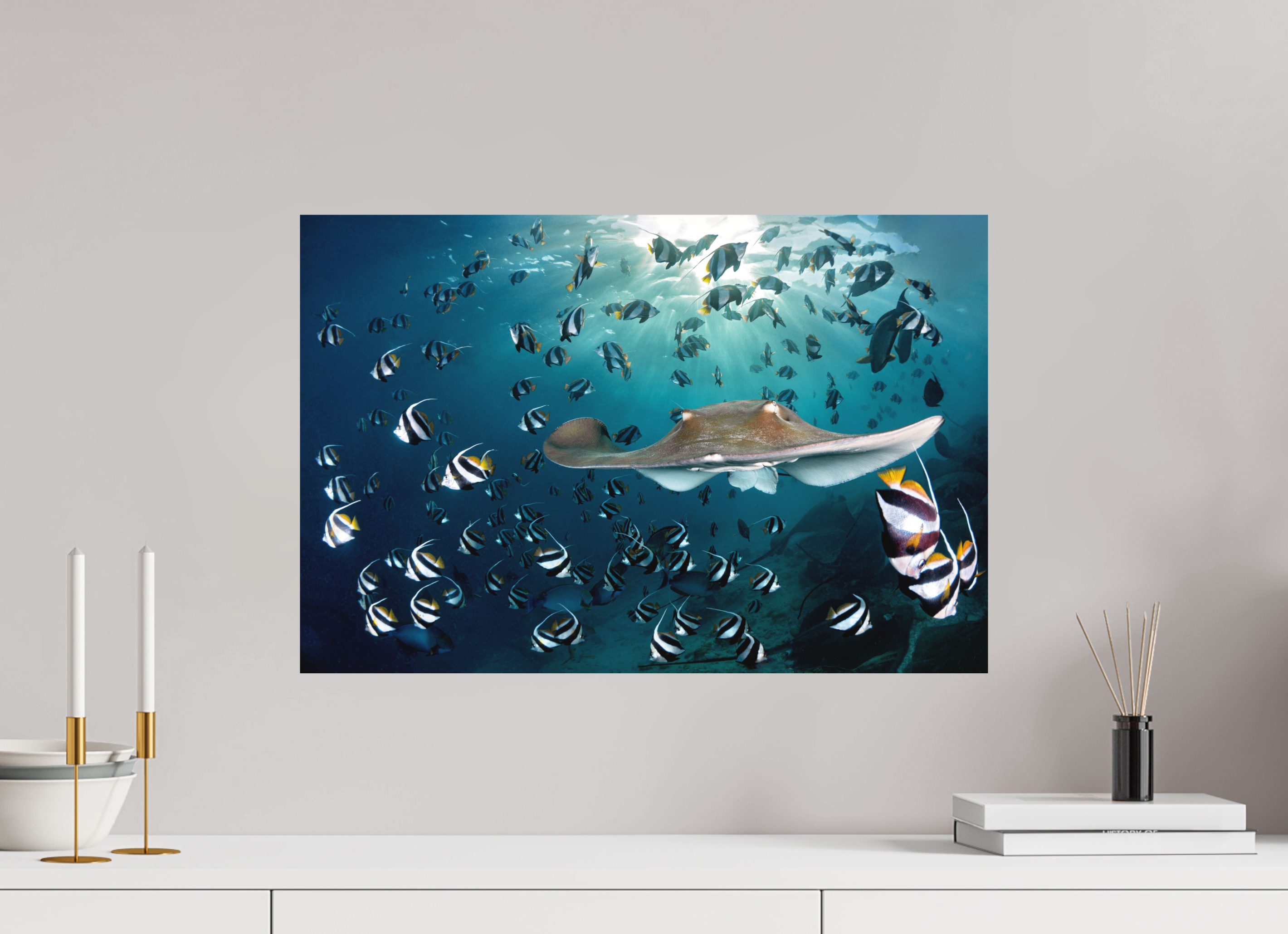 60 x 40 cm, Fine Art Print on Alu-Dibond Sunset Ray