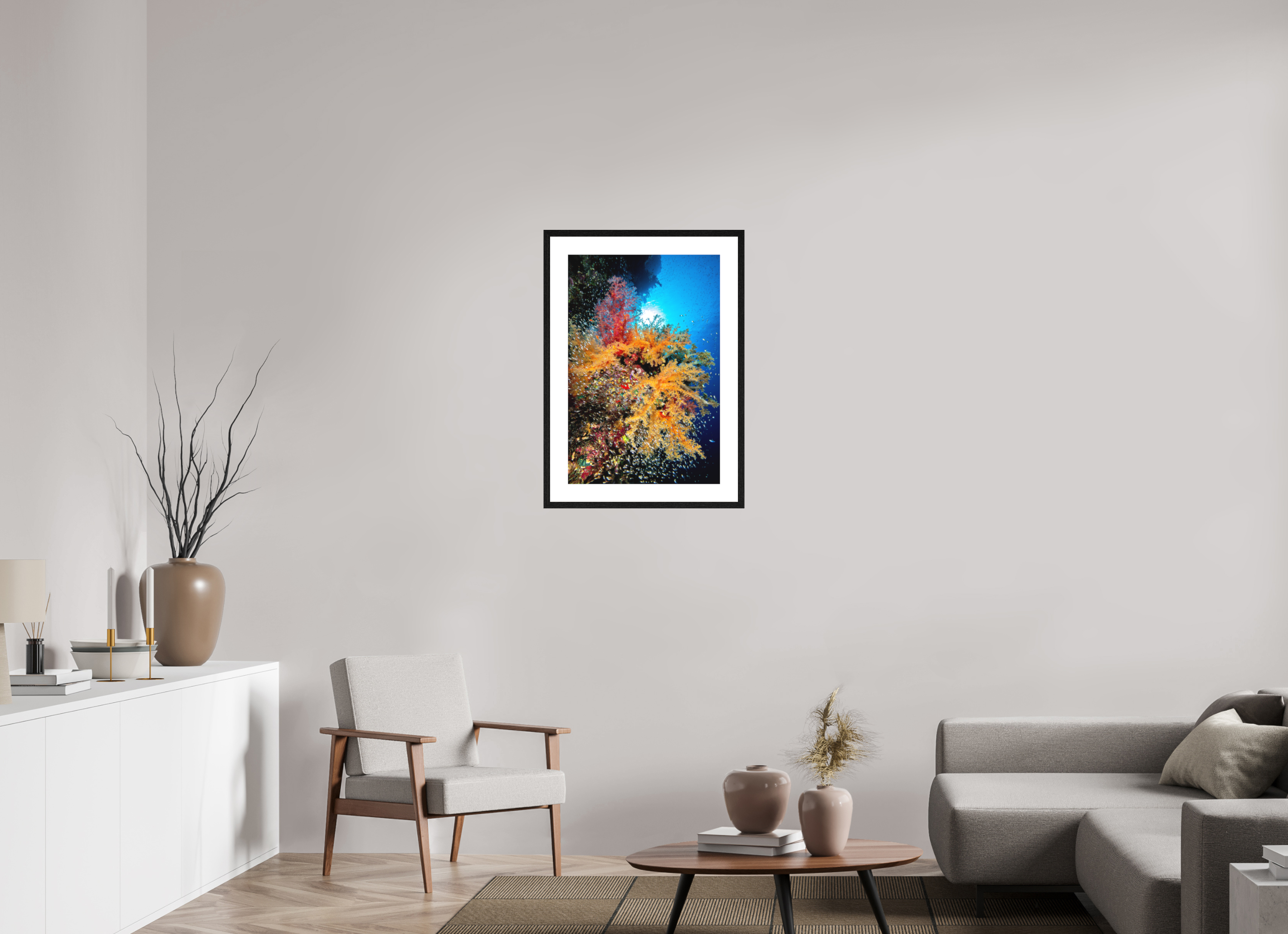 50 x 75 cm, Framed Print Color Explosion