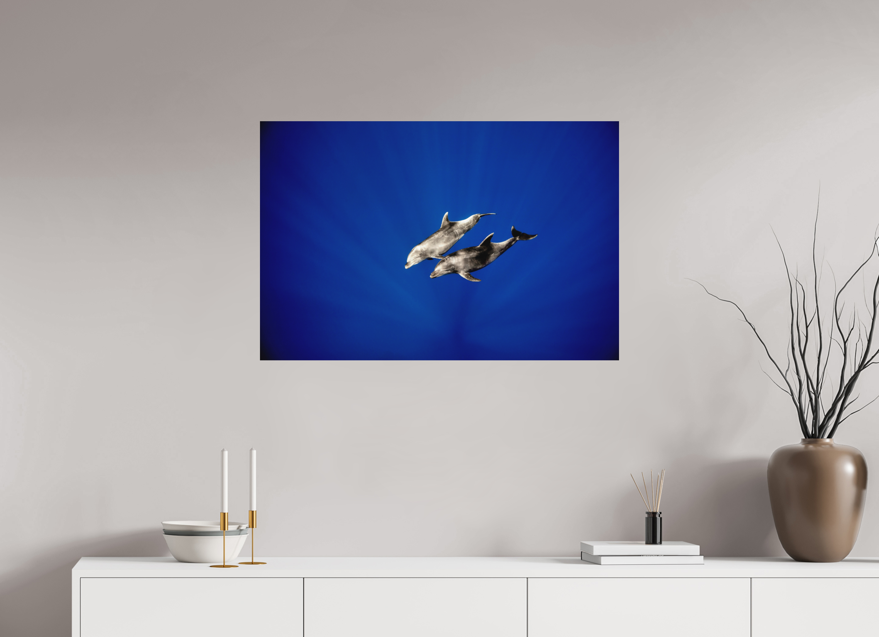 90 x 60 cm, Alu-Dibond Bottlenose Duo