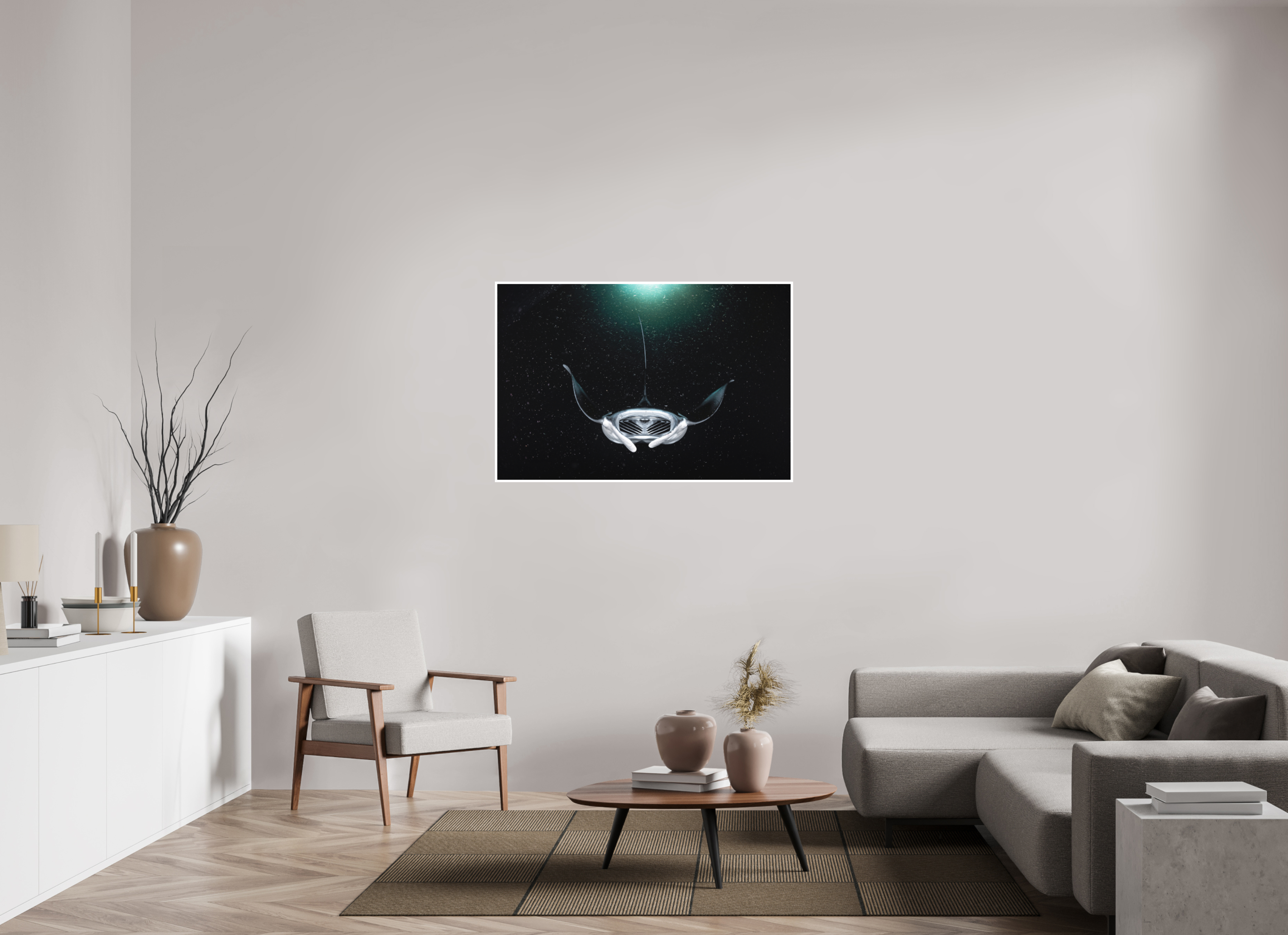 120 x 80 cm, Fine Art Print Only Alien Spaceship on Planet Plankton