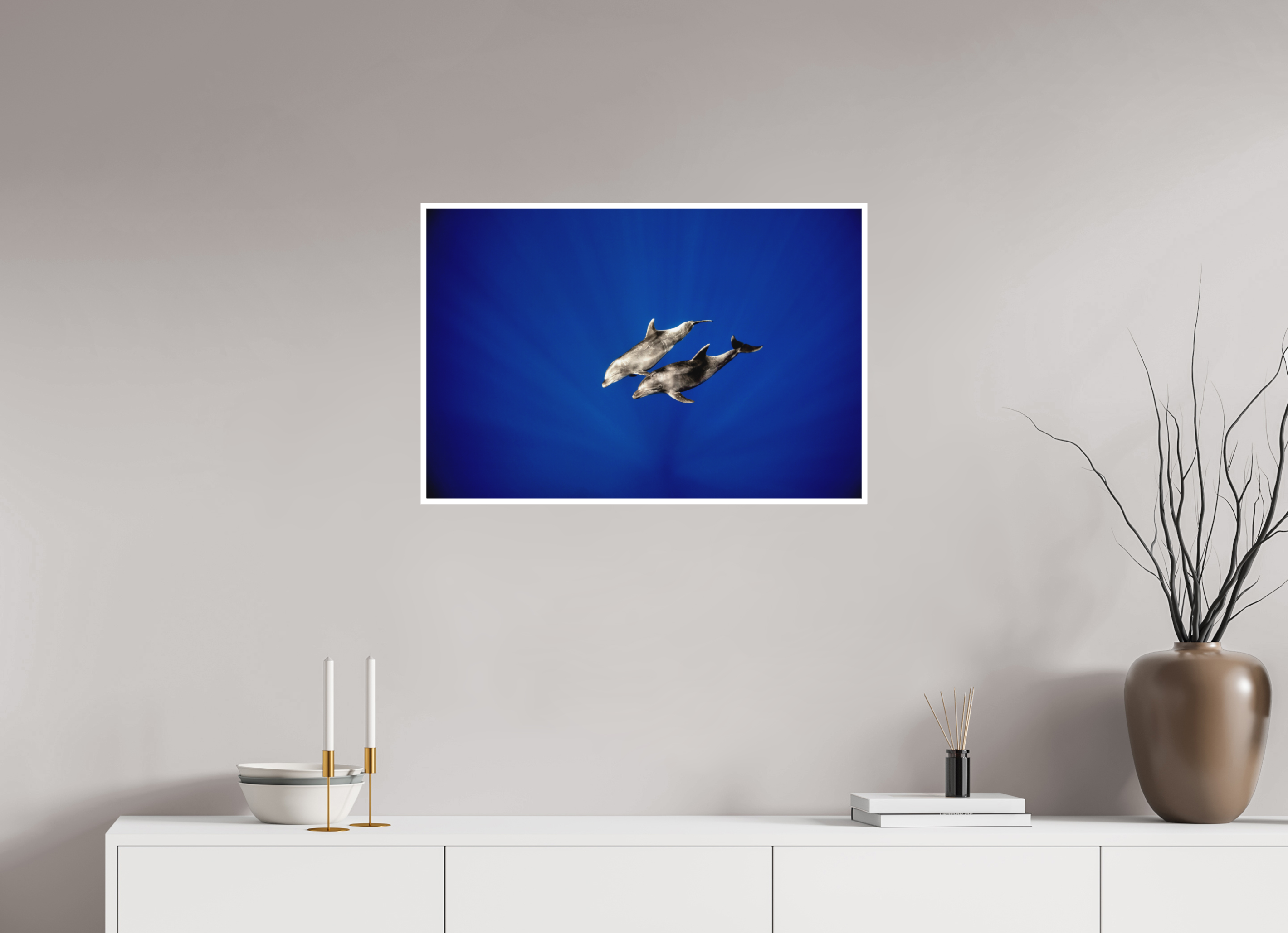 75 x 50 cm, Fine Art Print Only Bottlenose Duo