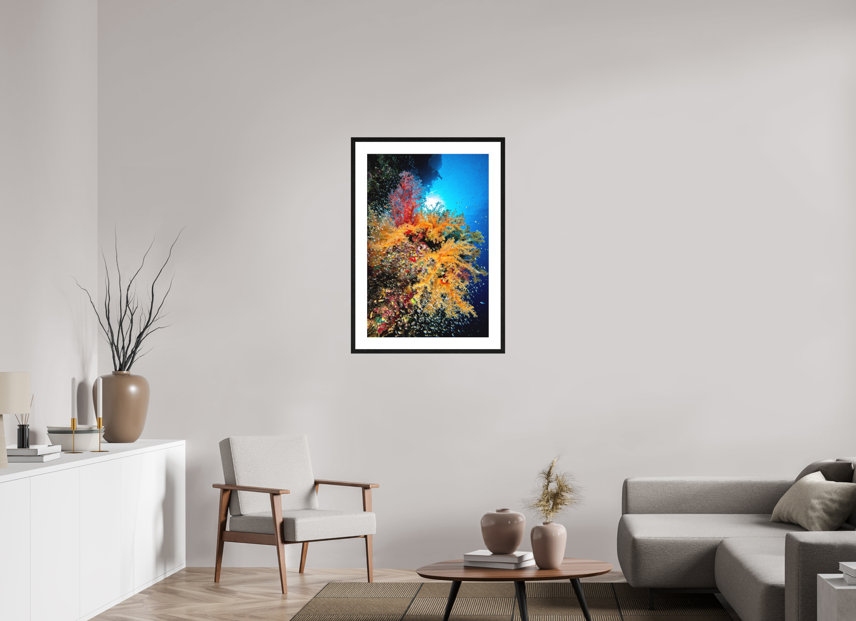 60 x 90 cm, Framed Print Color Explosion