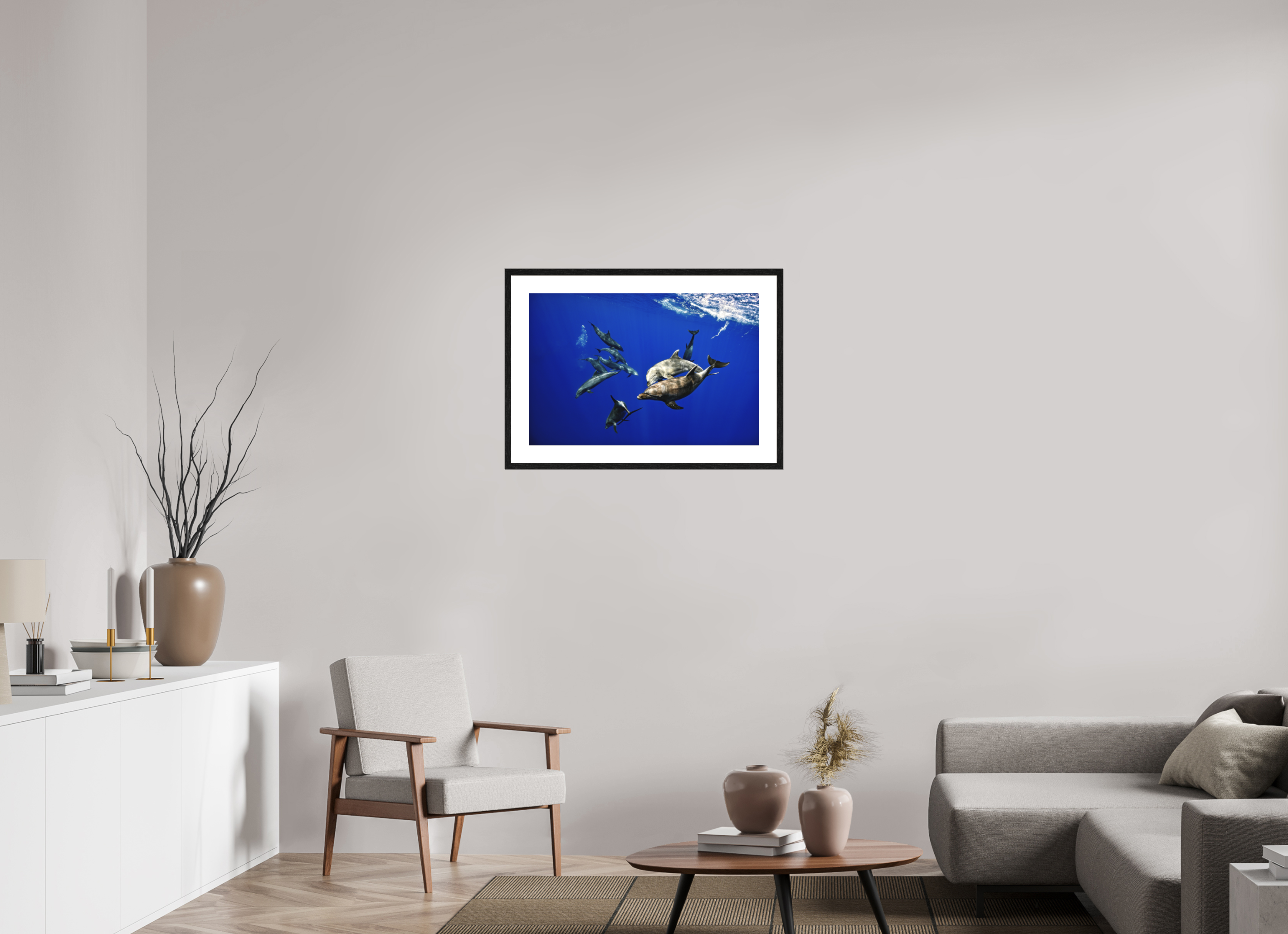 75 x 50 cm, Framed Fine Art Print Wild & Free