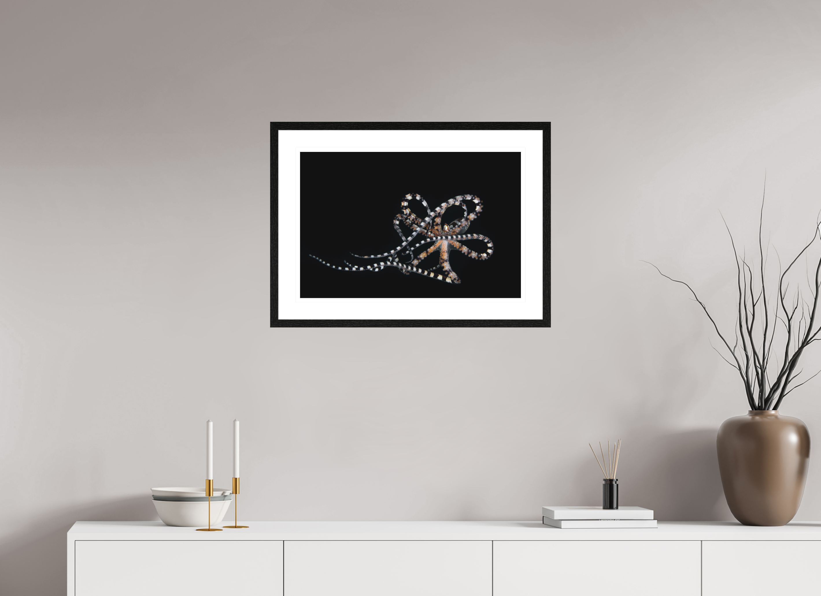 60 x 40 cm, Framed Print Dancing Wunderpus