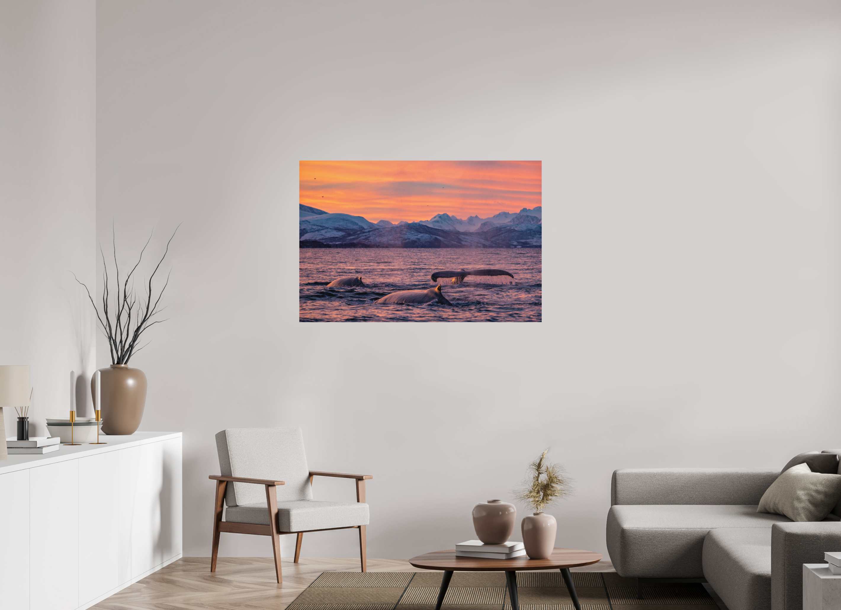120 x 80 cm, Alu-Dibond Sunset Divers