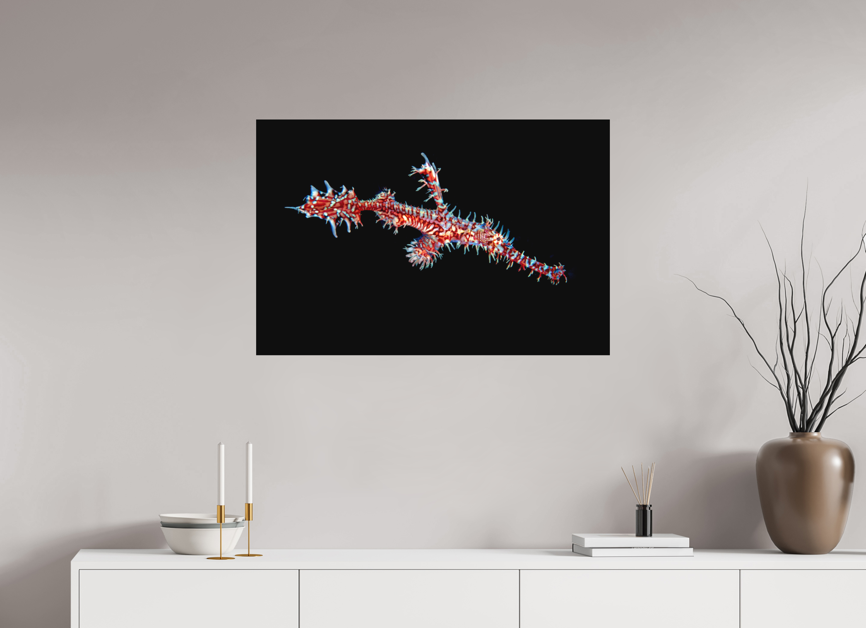 90 x 60 cm, Alu-Dibond Ghost Pipefish