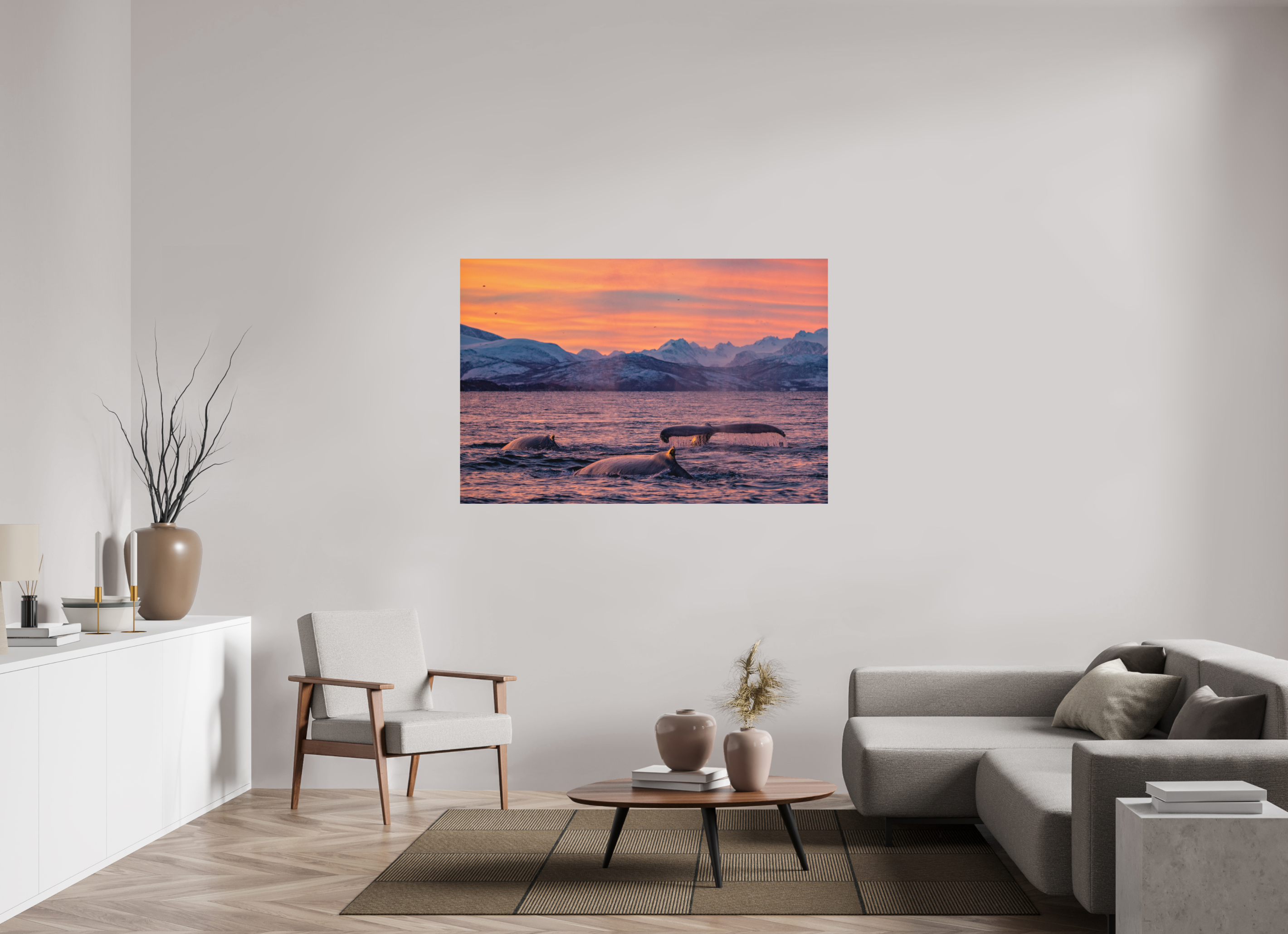 150 x 100 cm, Alu-Dibond Sunset Divers