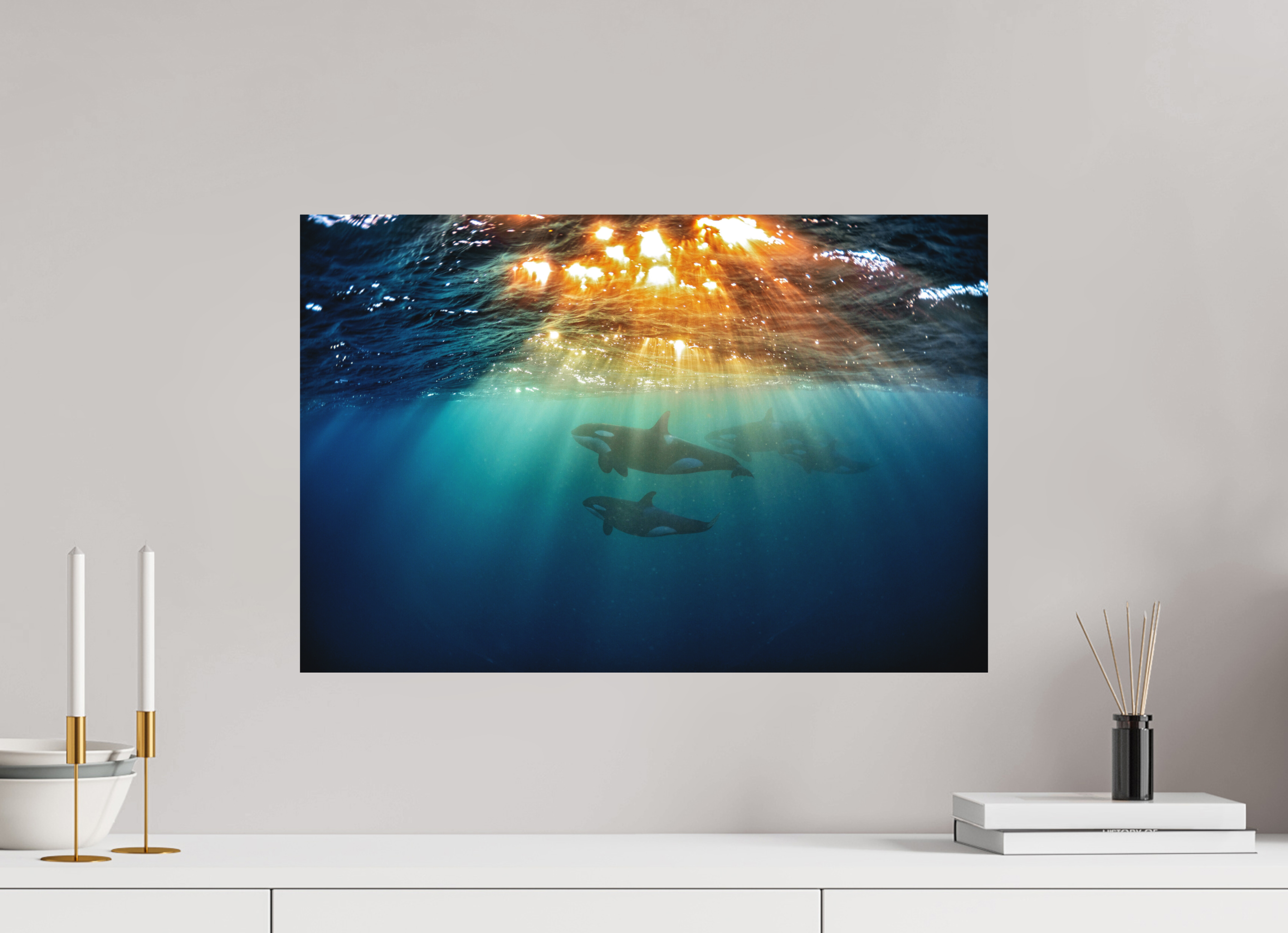 60 x 40 cm, Fine Art Print on Alu-Dibond Dream of Norway