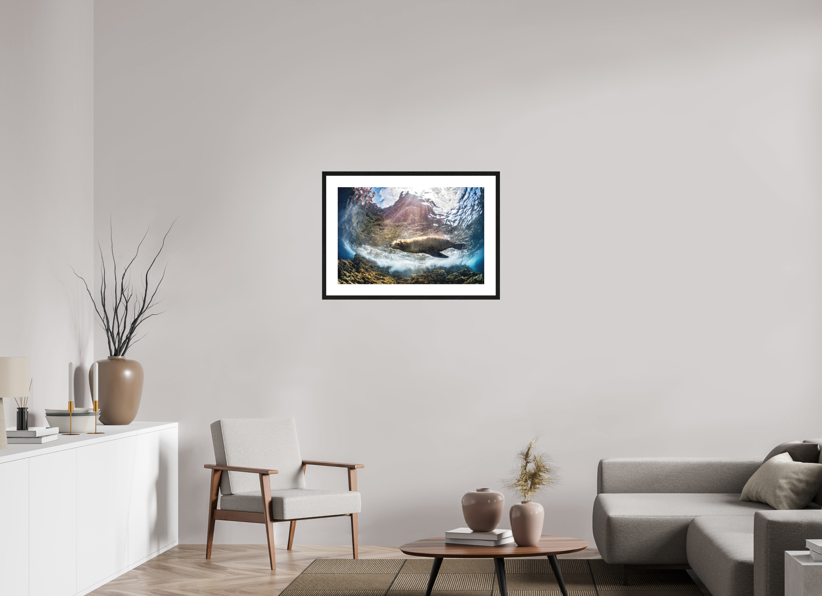 75 x 50 cm, Framed Print Shore Patrol
