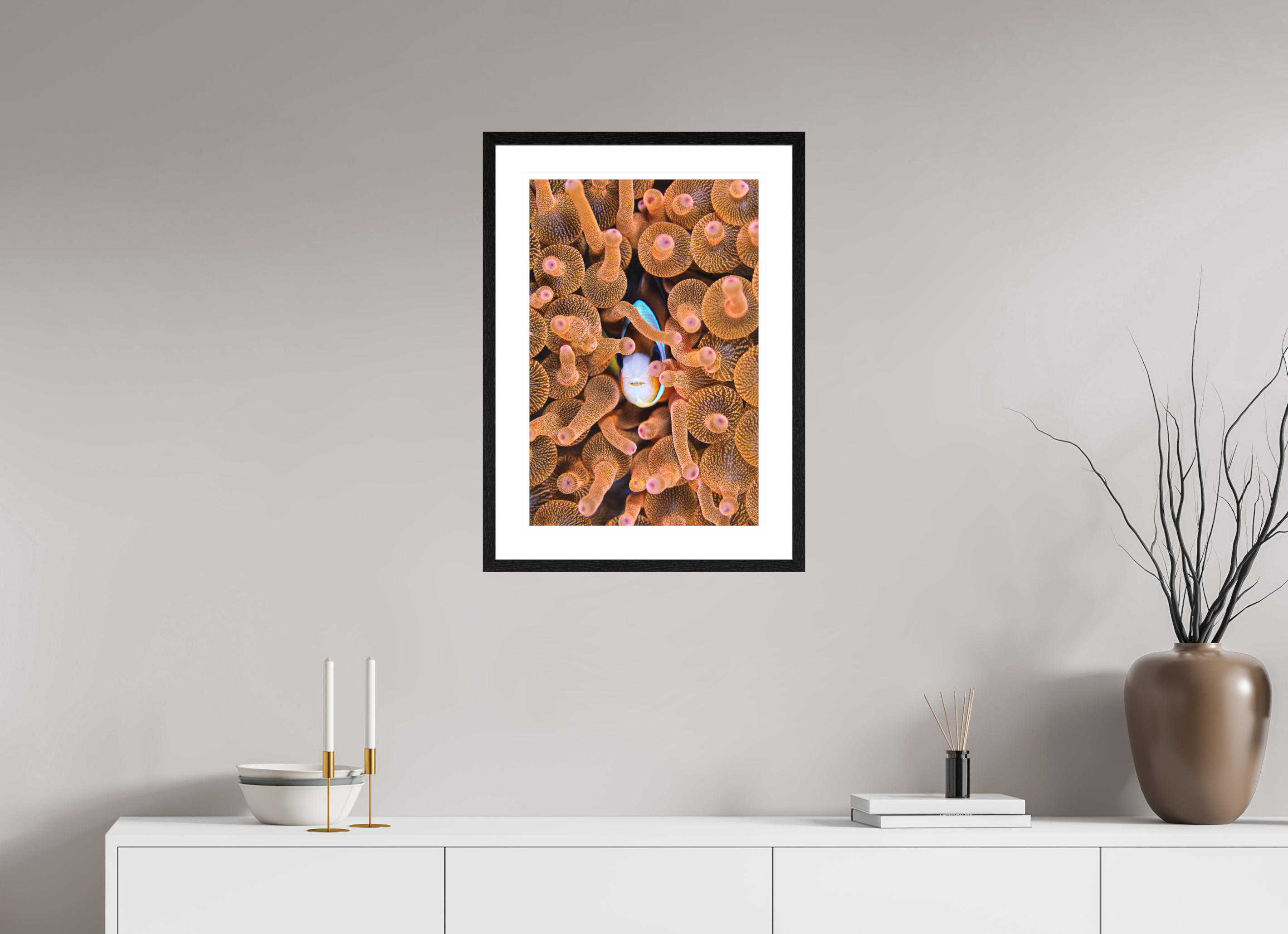40 x 60 cm, Framed Print Nestled