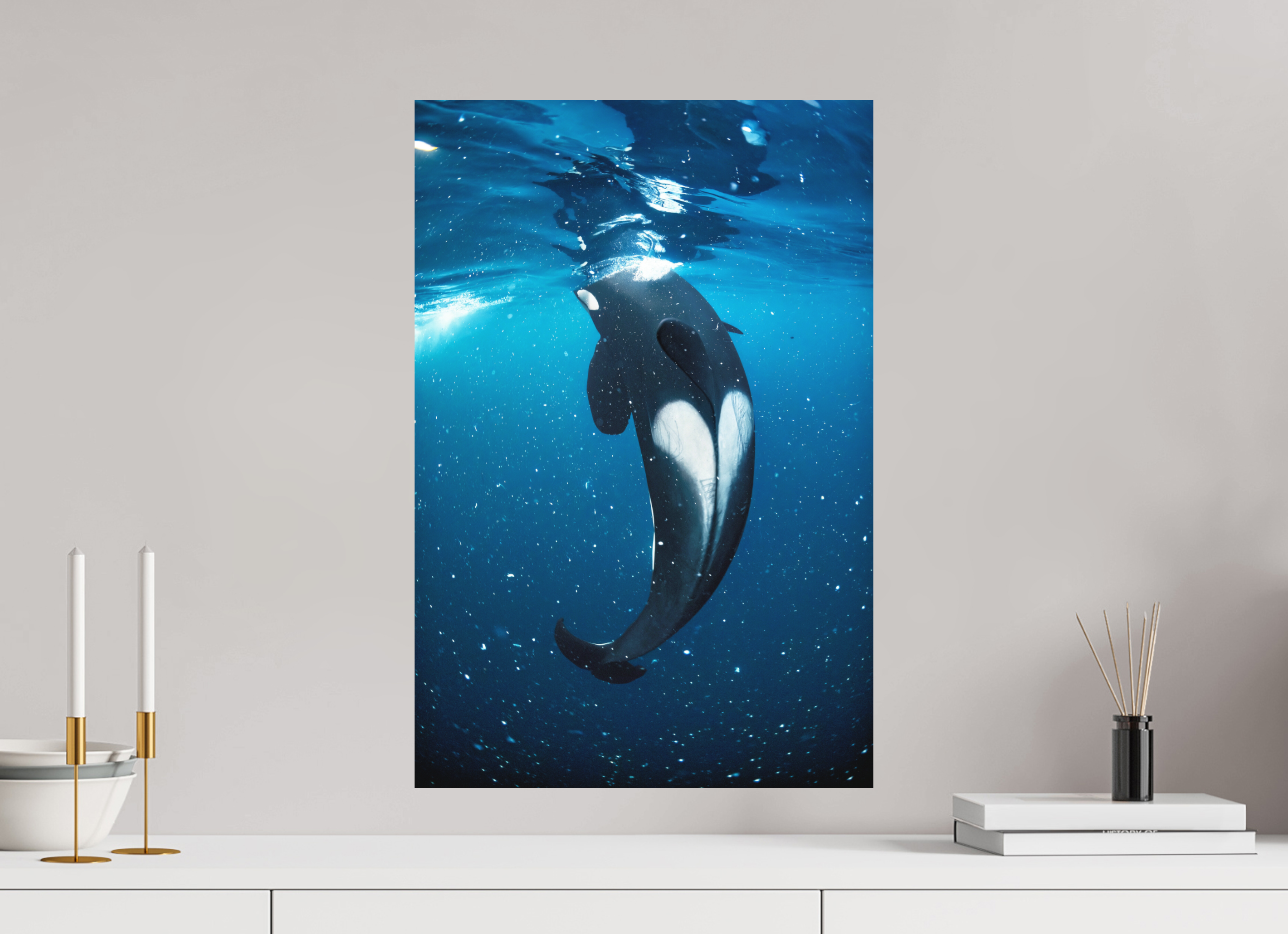 40 x 60 cm, Fine Art Print on Alu-Dibond This Must Be Underwater Love