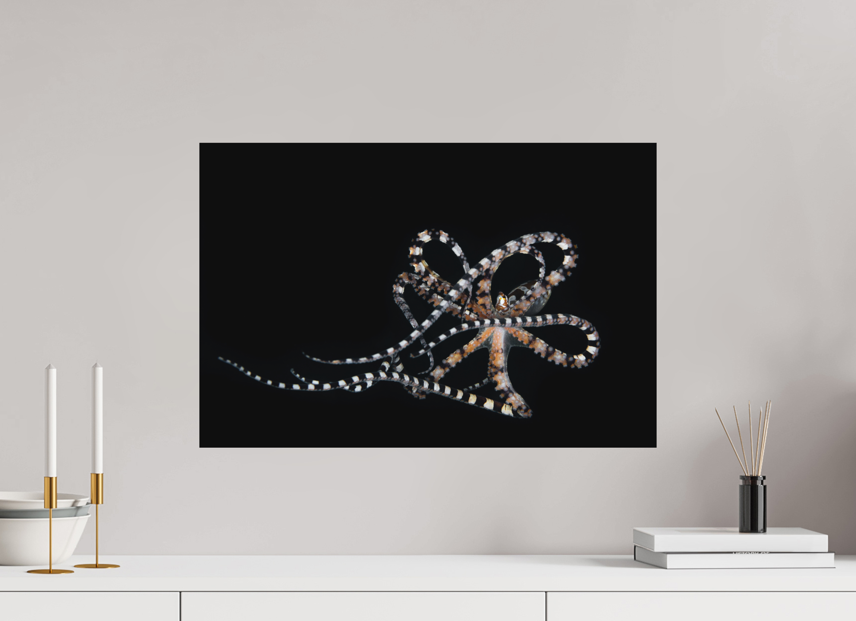 60 x 40 cm, Fine Art Print on Alu-Dibond Dancing Wunderpus
