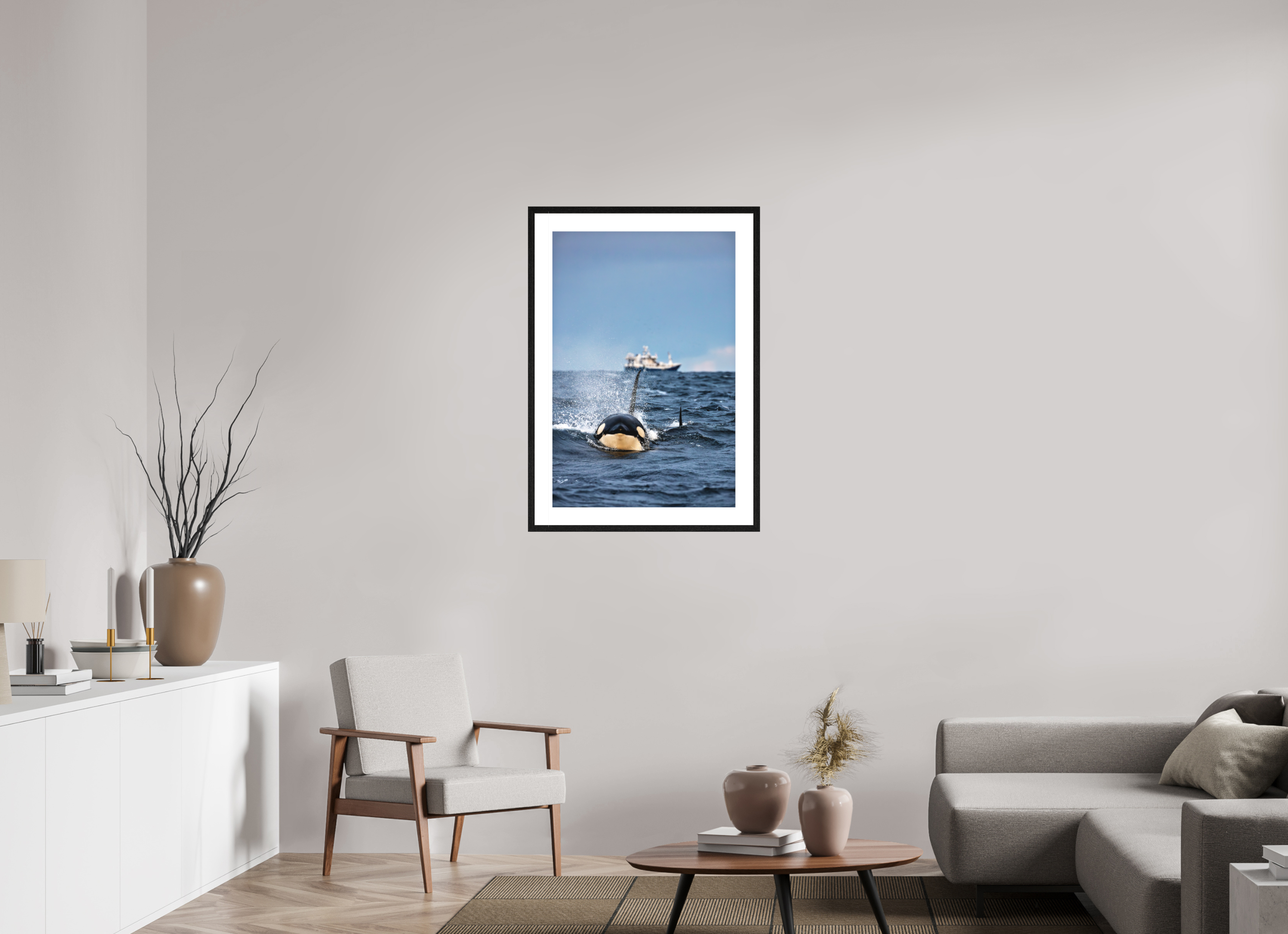 60 x 90 cm, Framed Print Comin' Atcha!