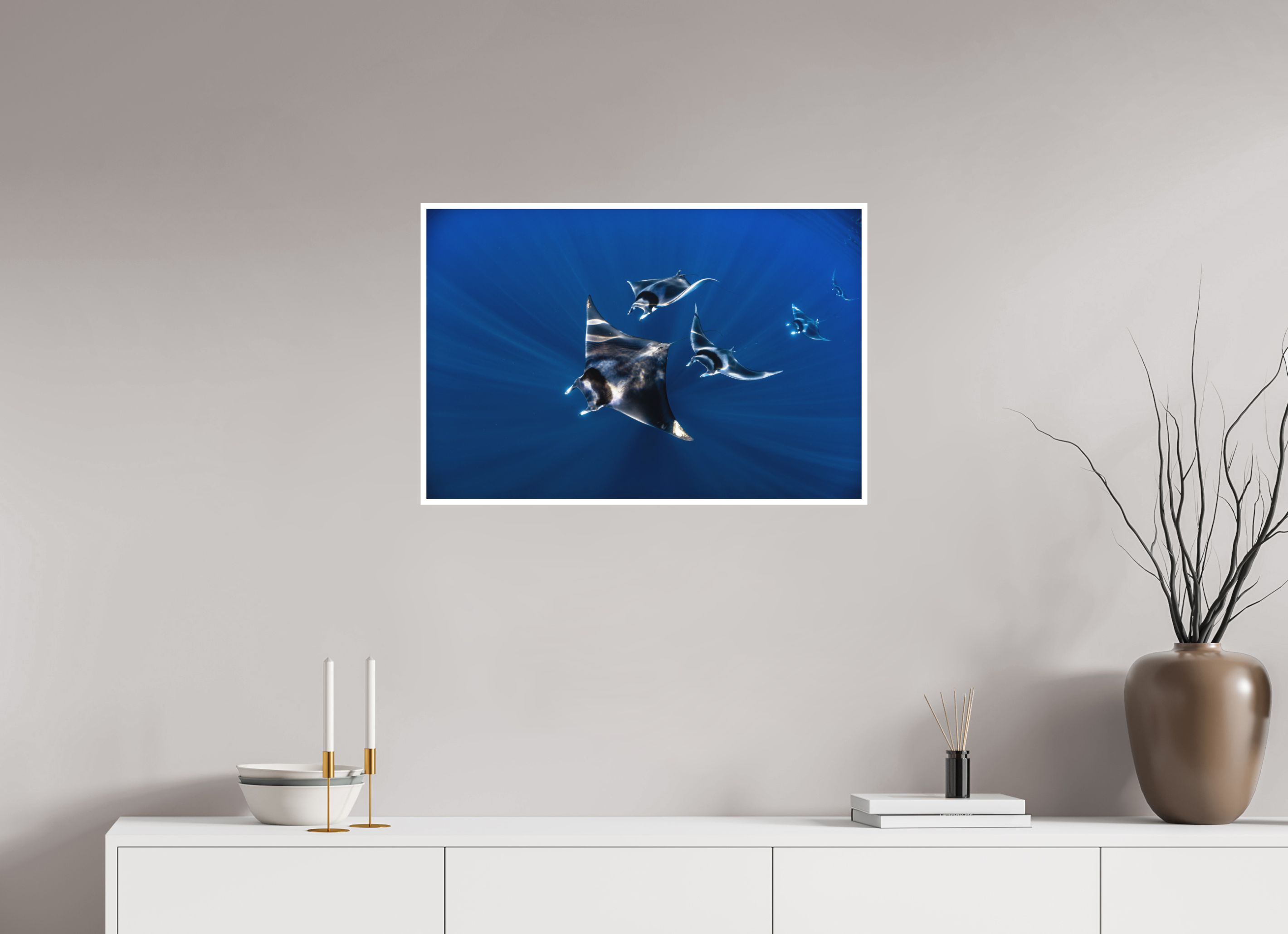 75 x 50 cm, Fine Art Print Only Mobula Train