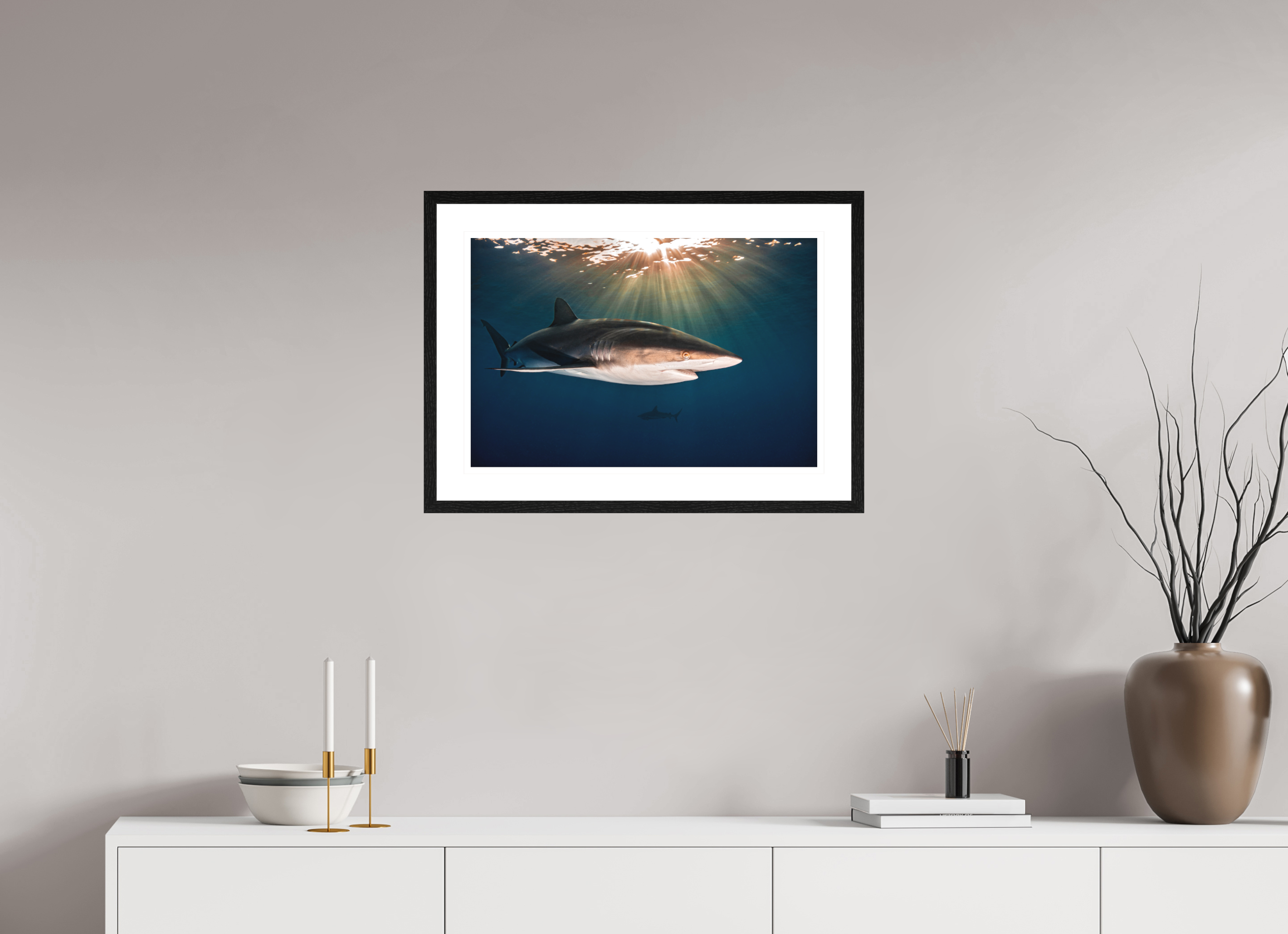 60 x 40 cm, Framed Print Silky Sunset