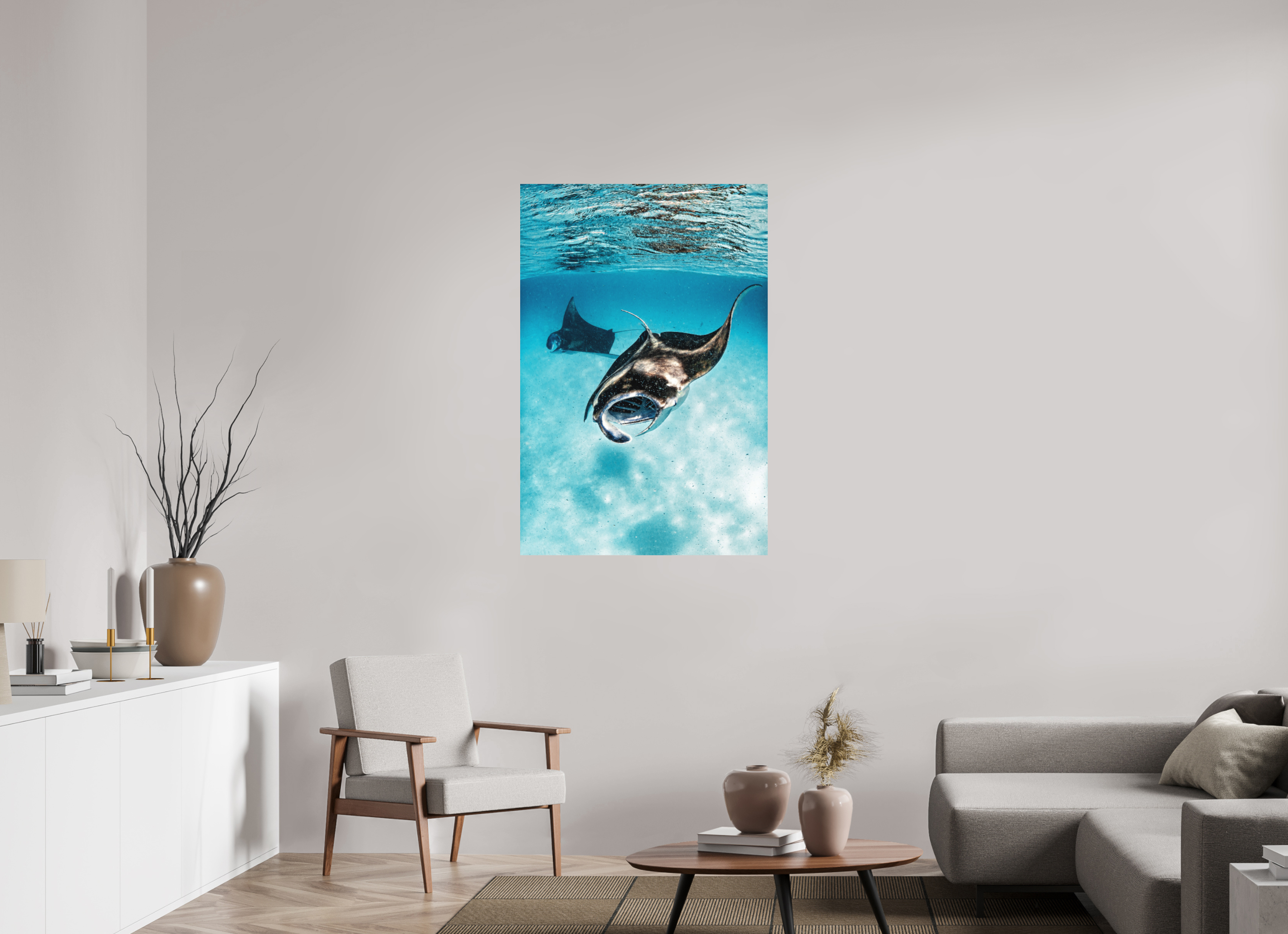 80 x 120 cm, Fine Art Print on Alu-Dibond Shallow Feeders