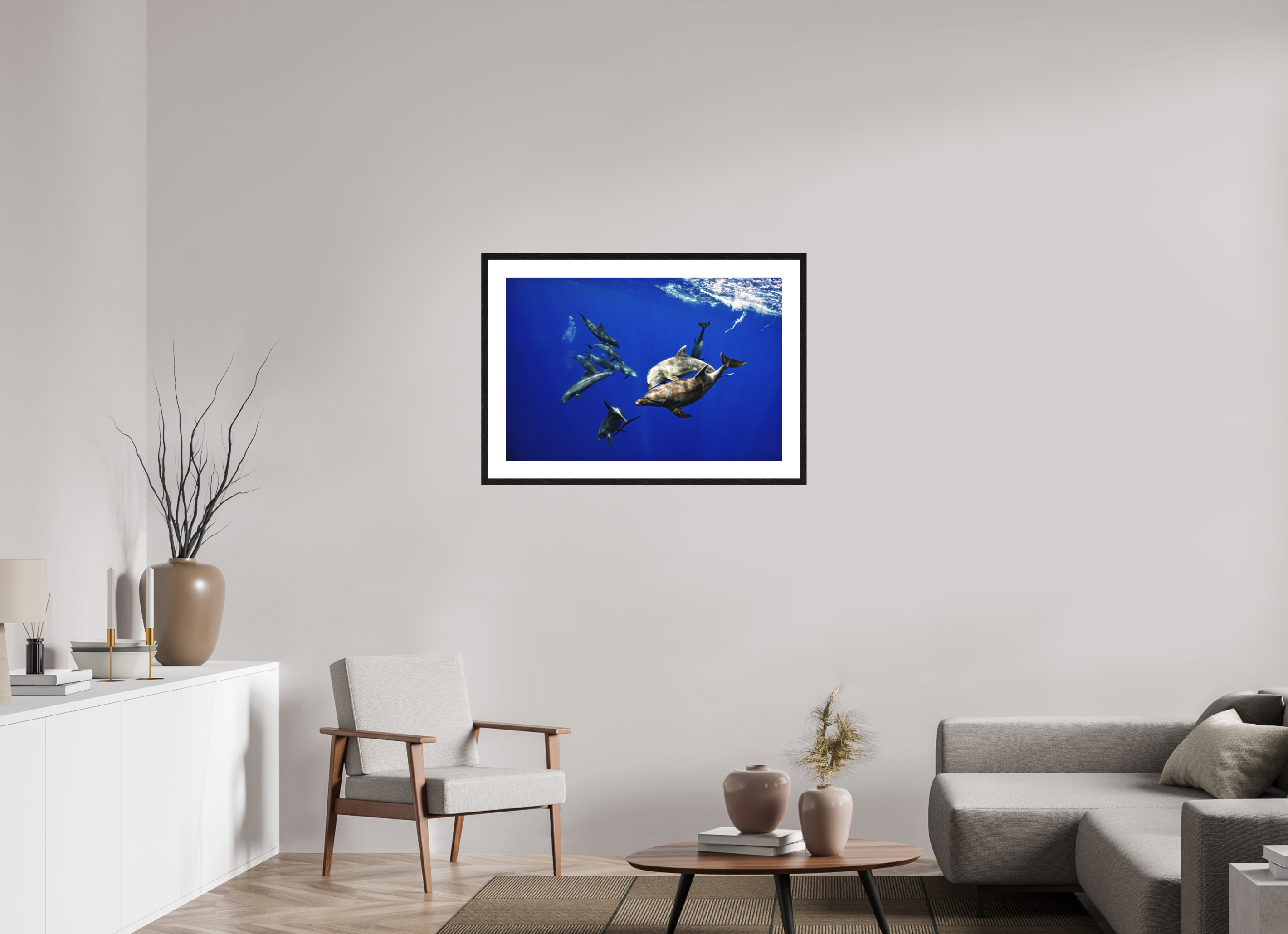 90 x 60 cm, Framed Print Wild & Free