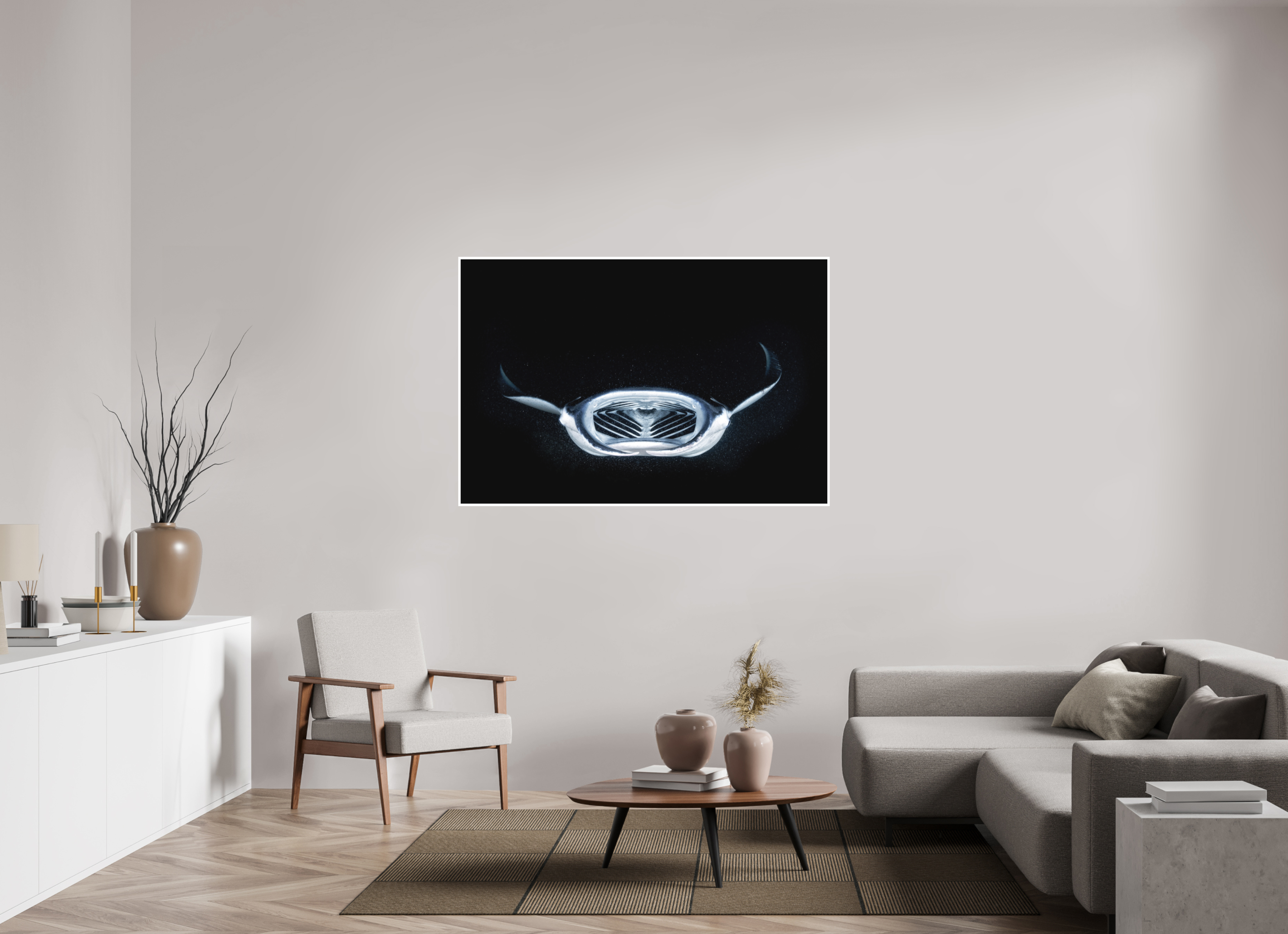 150 x 100 cm, Fine Art Print Only Night Manta