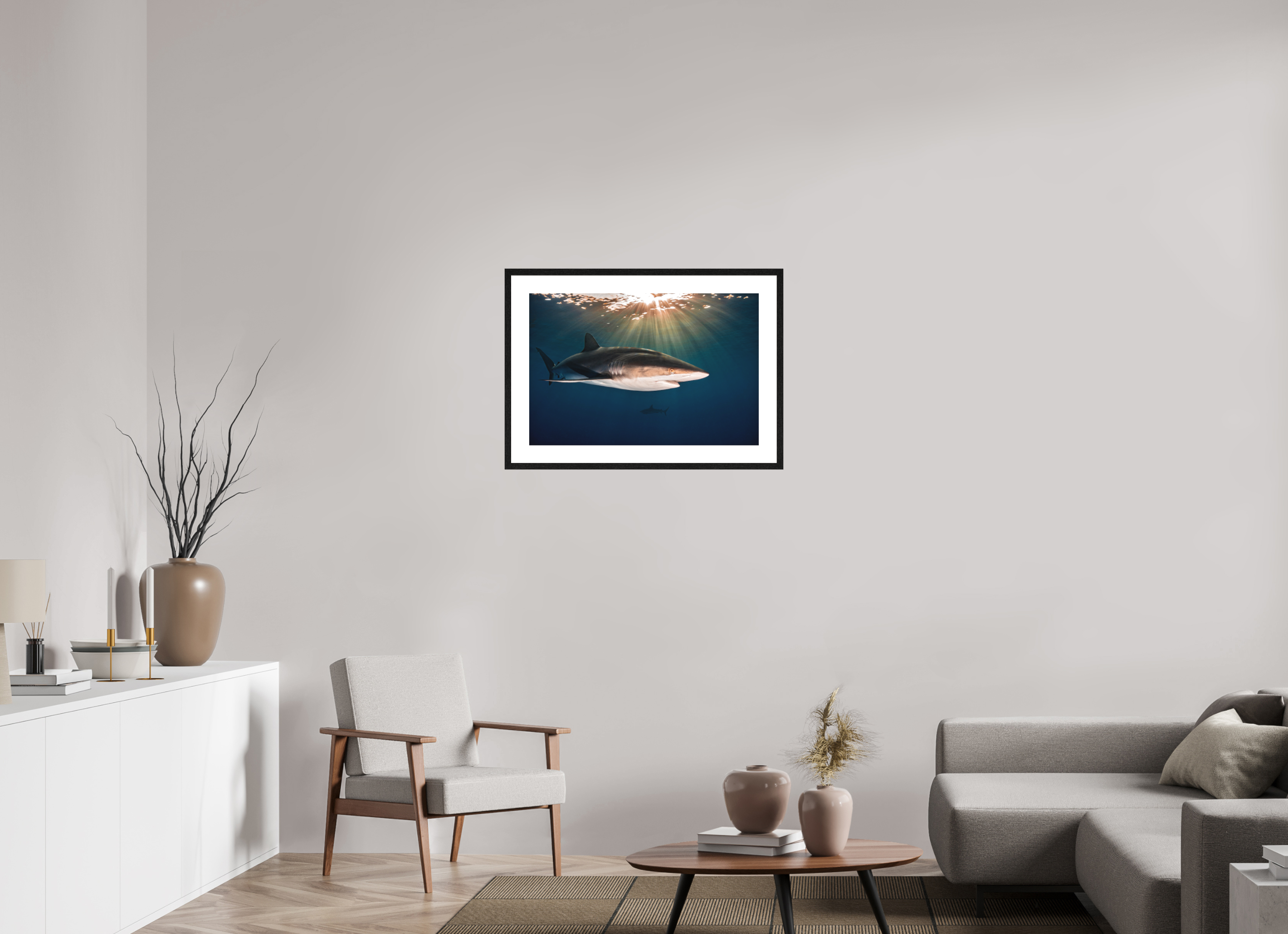 75 x 50 cm, Framed Print Silky Sunset