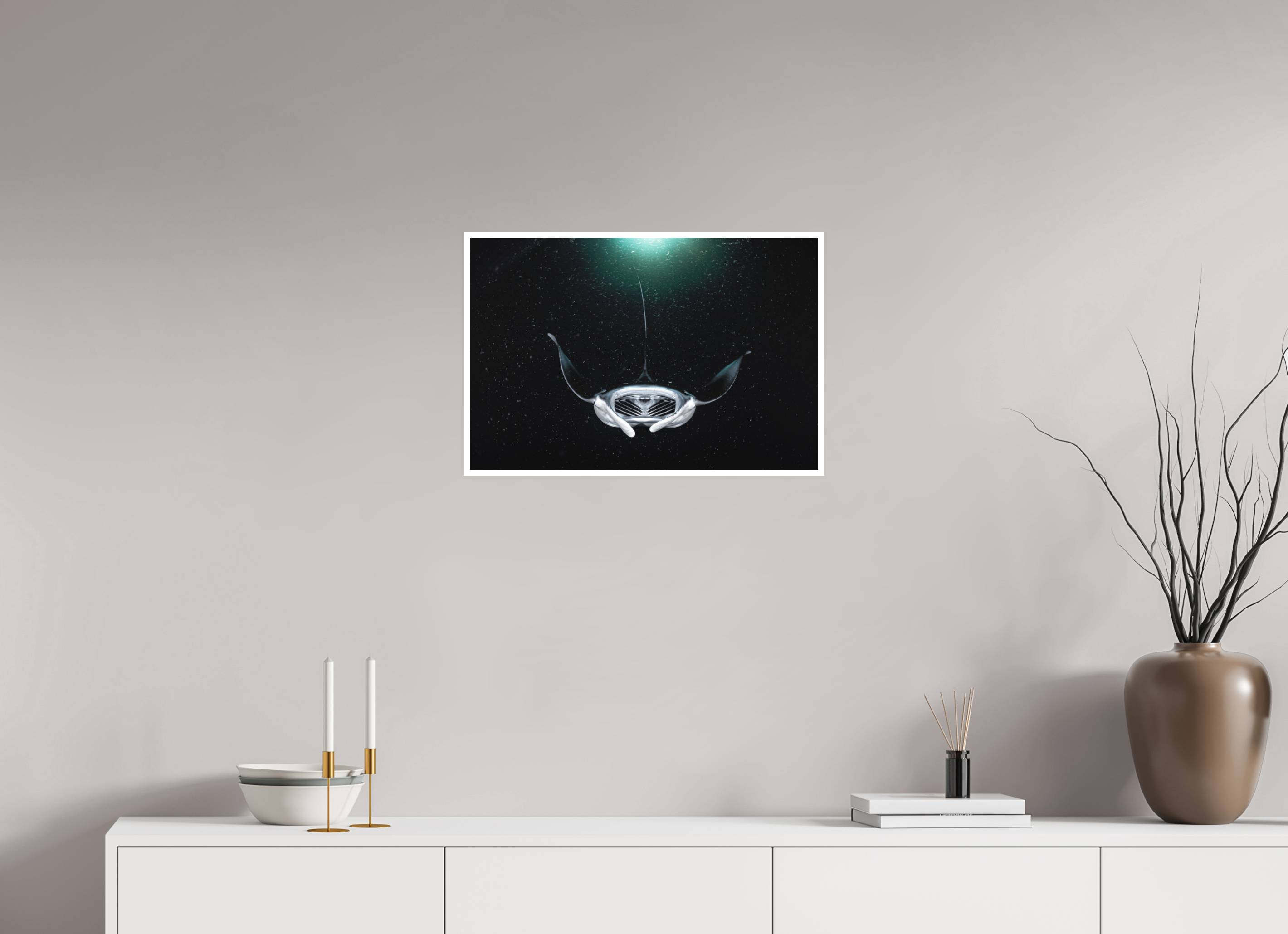 60 x 40 cm, Fine Art Print Only Alien Spaceship on Planet Plankton