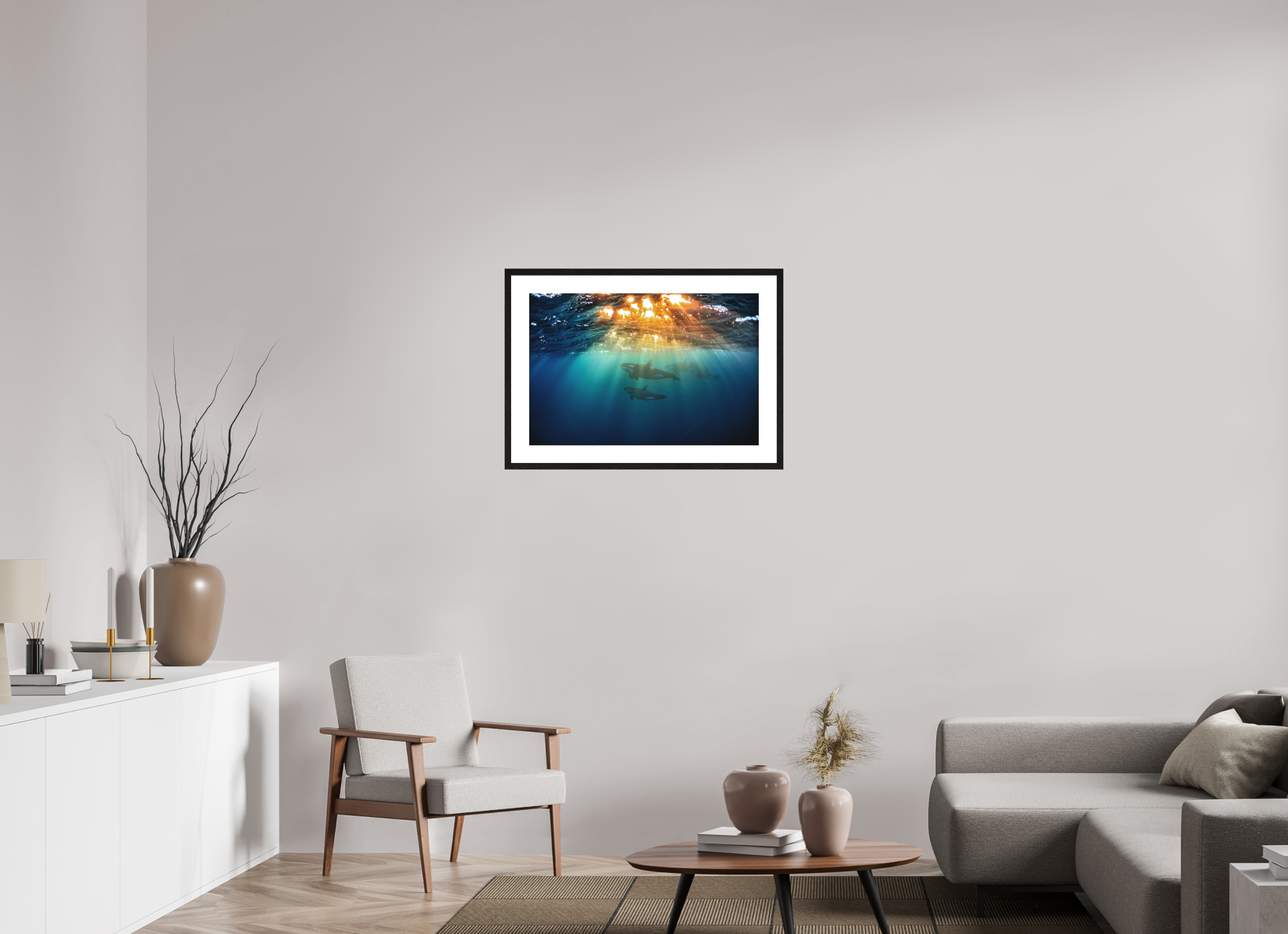 75 x 50 cm, Framed Fine Art Print Dream of Norway