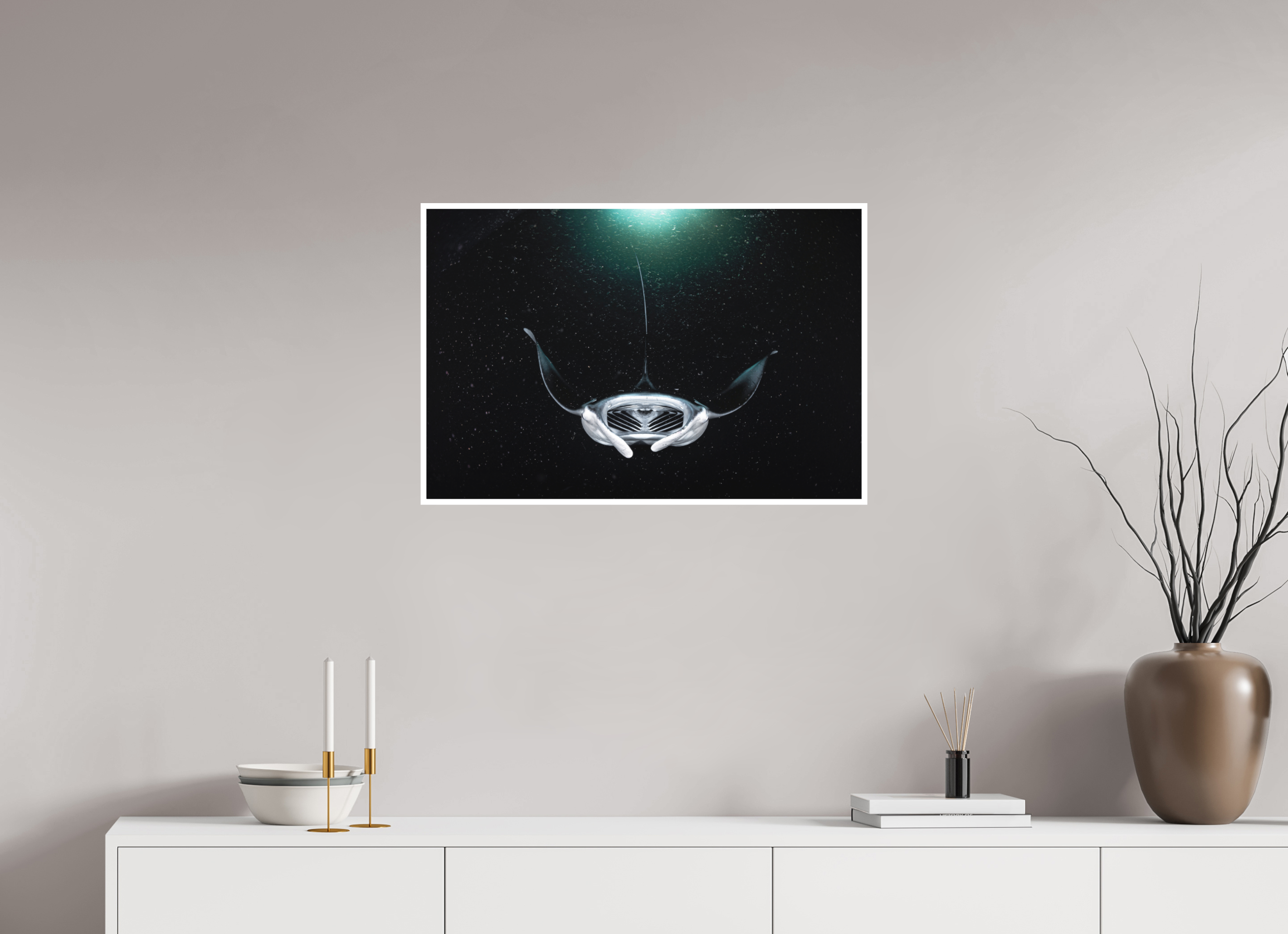 75 x 50 cm, Fine Art Print Only Alien Spaceship on Planet Plankton