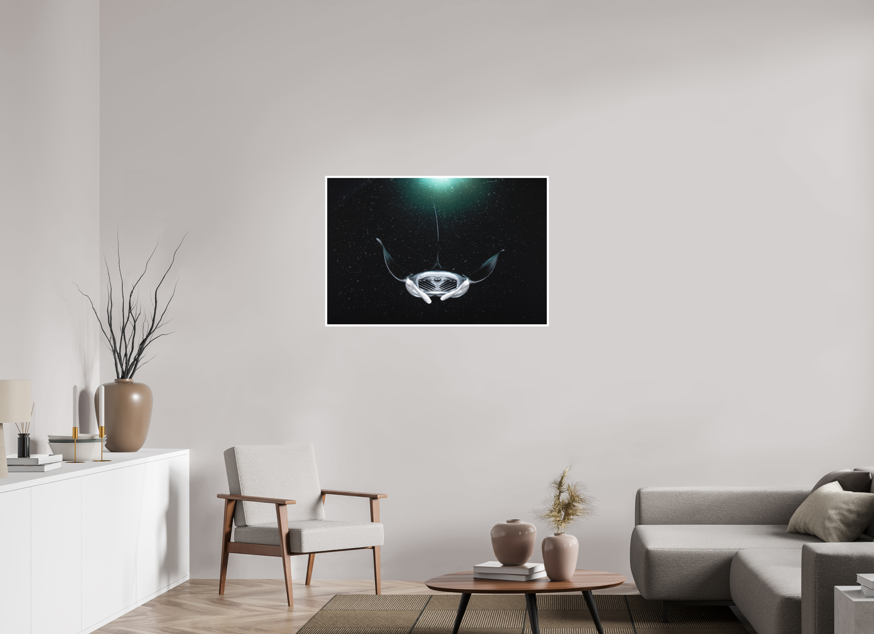 105 x 70 cm, Fine Art Print Only Alien Spaceship on Planet Plankton