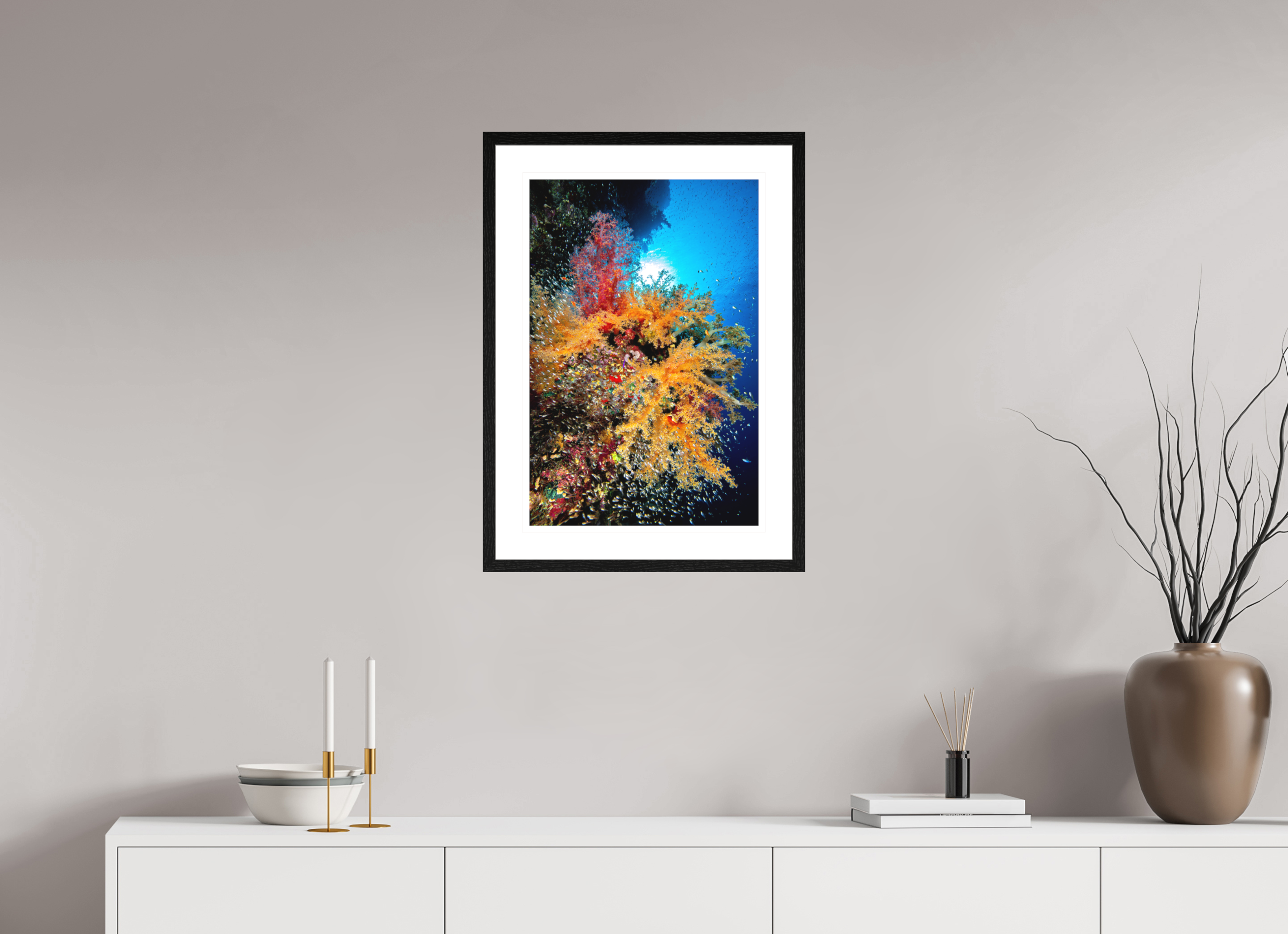 40 x 60 cm, Framed Print Color Explosion