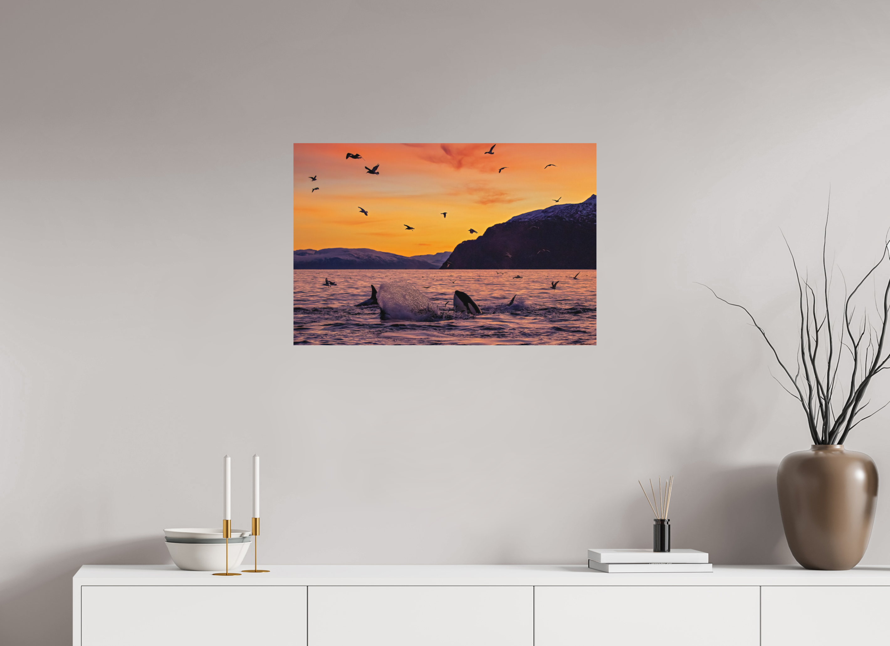 75 x 50 cm, Fine Art Print on Alu-Dibond Sunset Feast