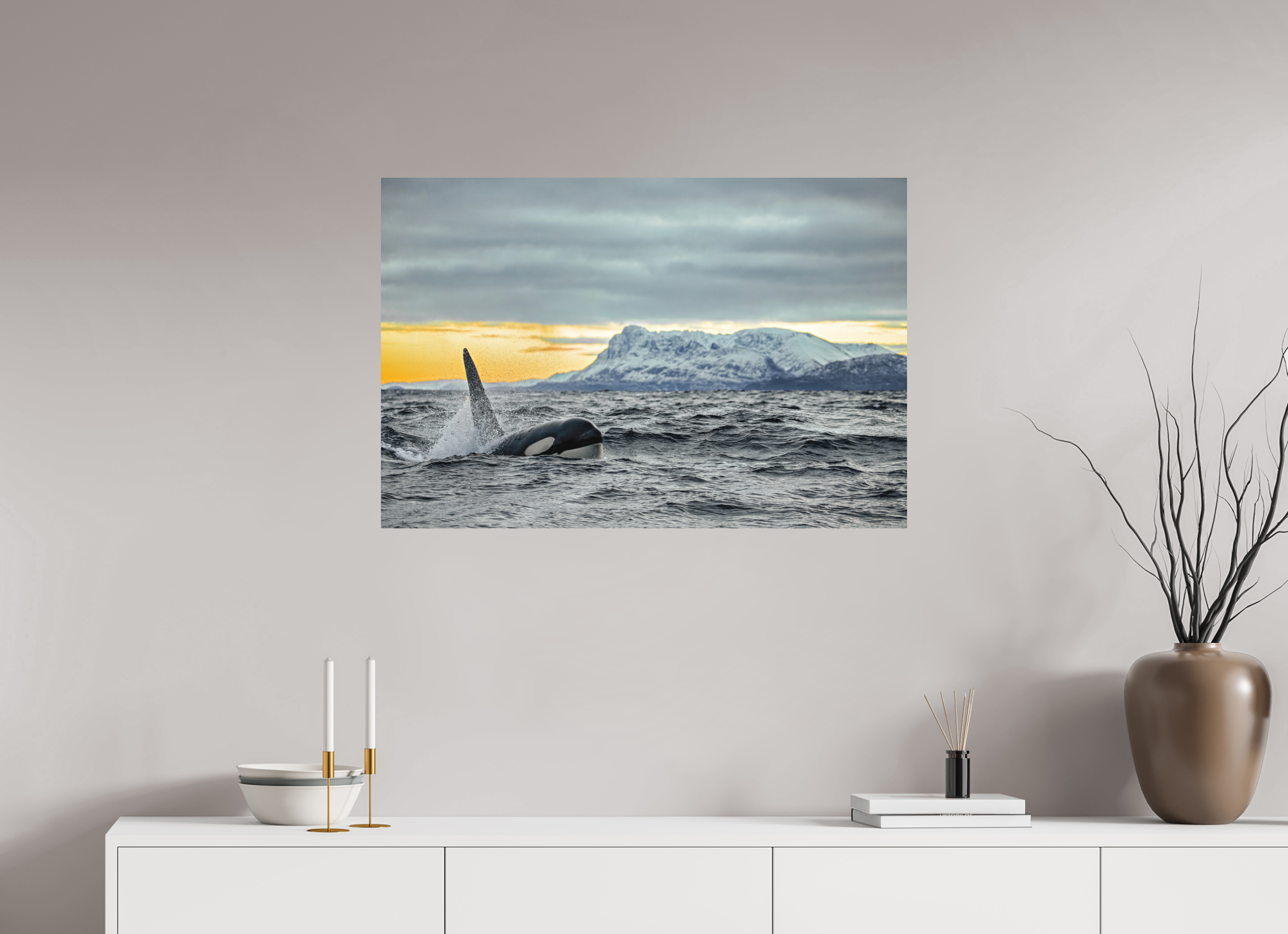 90 x 60 cm, Alu-Dibond King of the Fjords